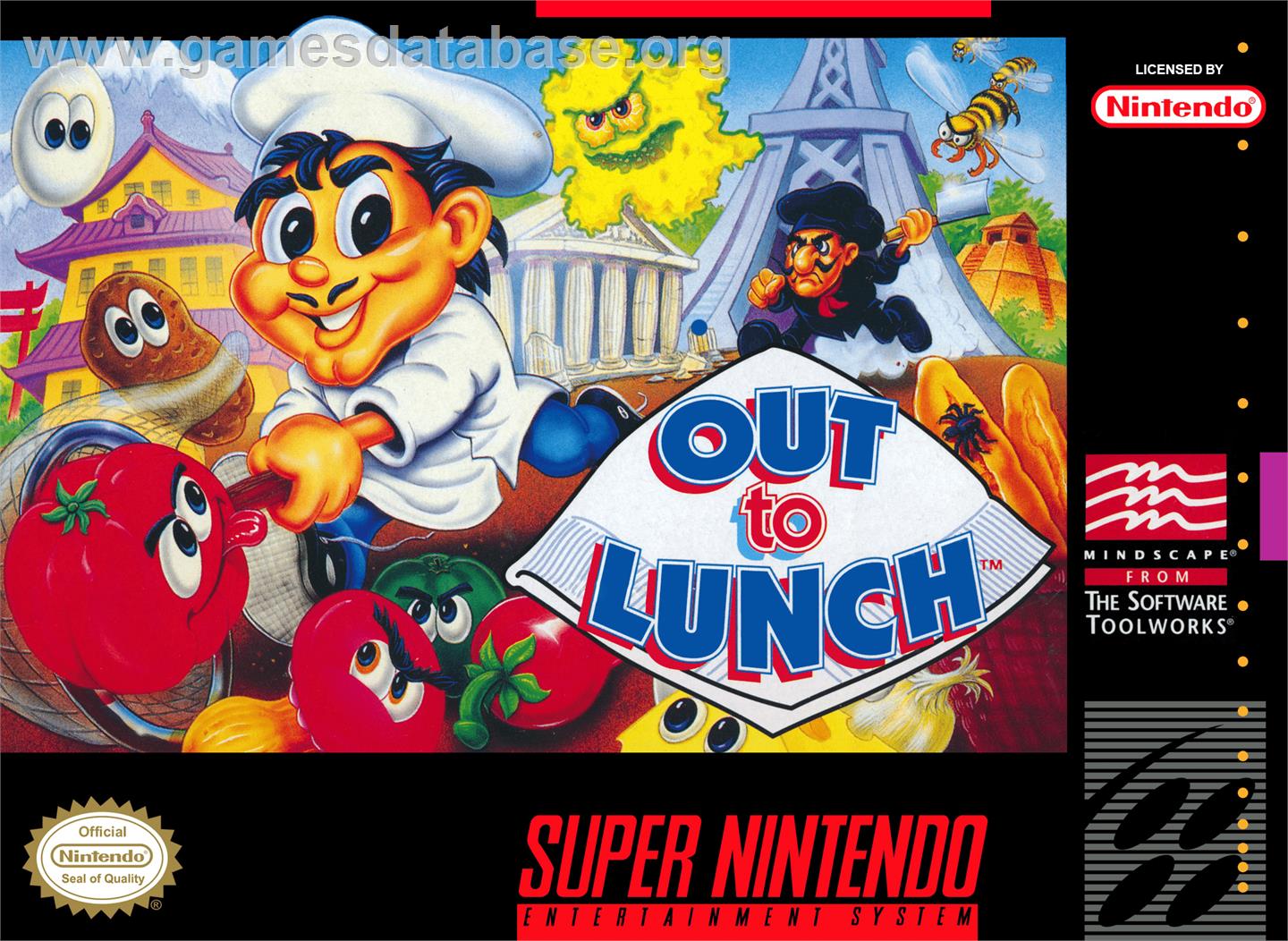 Out to Lunch - Nintendo SNES - Artwork - Box