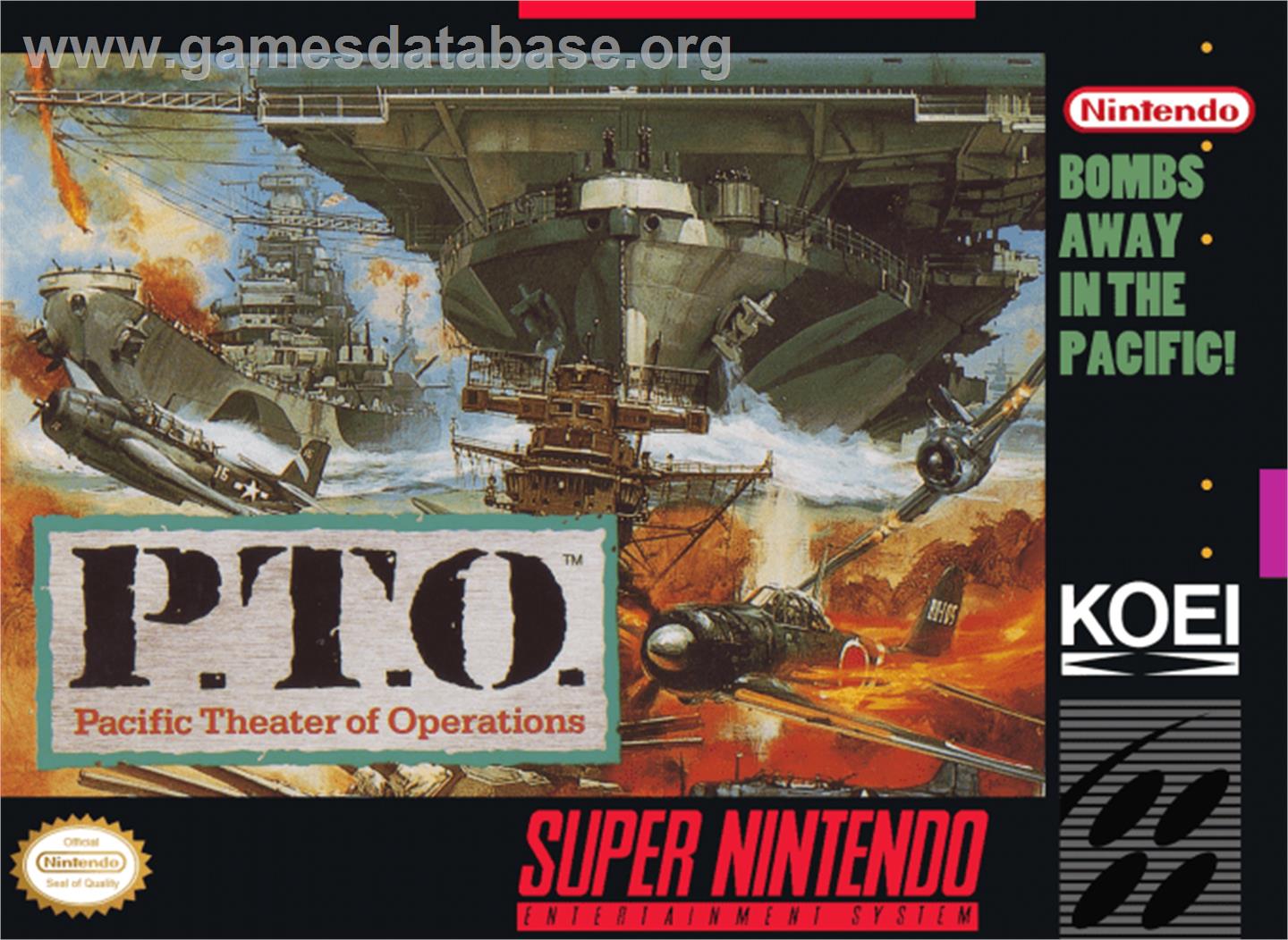 P.T.O.: Pacific Theater of Operations - Nintendo SNES - Artwork - Box