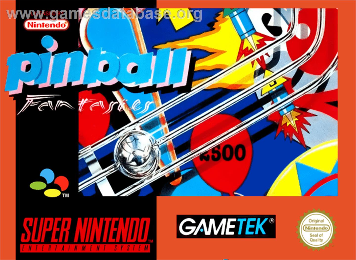 Pinball Fantasies - Nintendo SNES - Artwork - Box