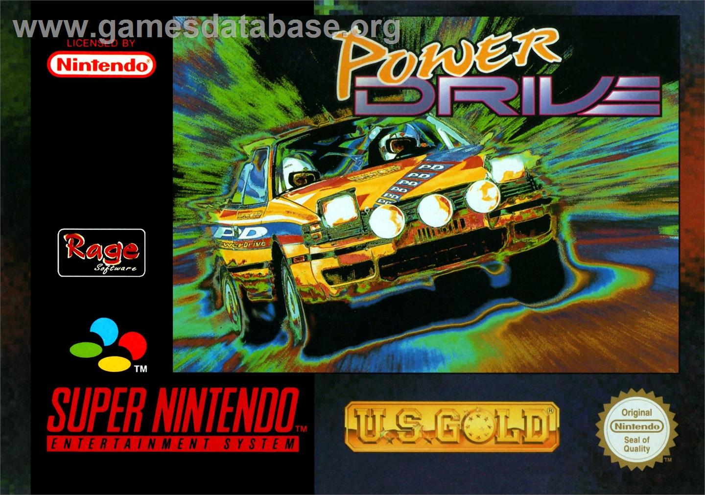 Power Drive - Nintendo SNES - Artwork - Box