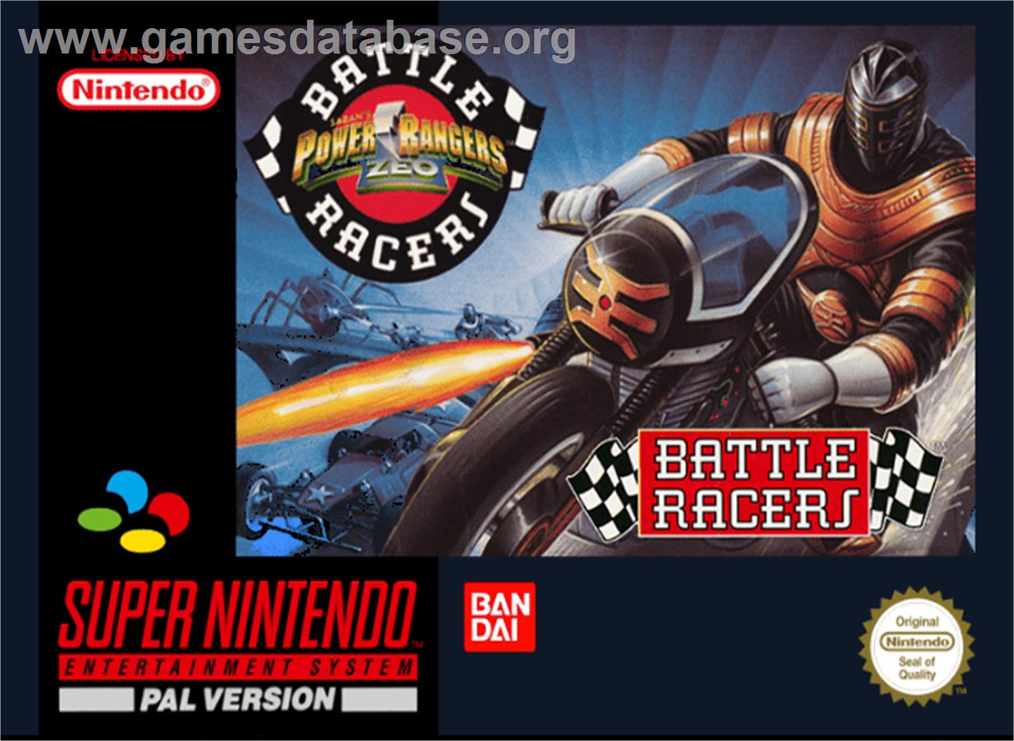 Power Rangers Zeo: Battle Racers - Nintendo SNES - Artwork - Box