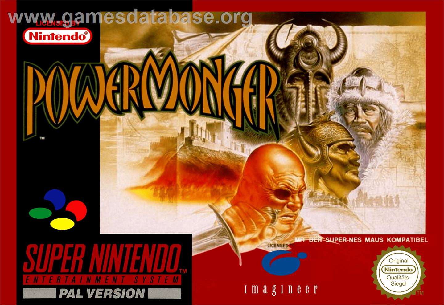 Powermonger - Nintendo SNES - Artwork - Box