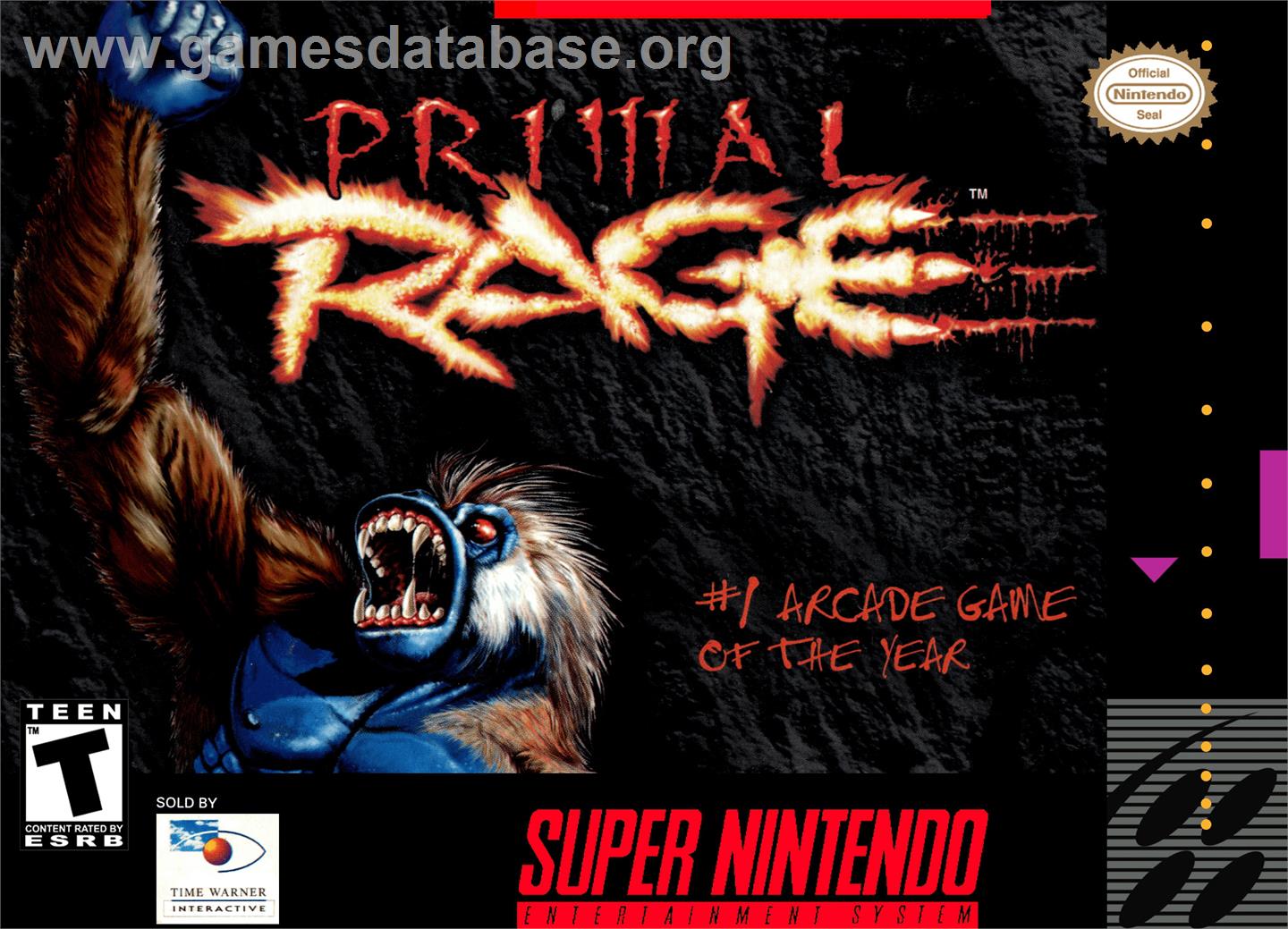 Primal Rage - Nintendo SNES - Artwork - Box
