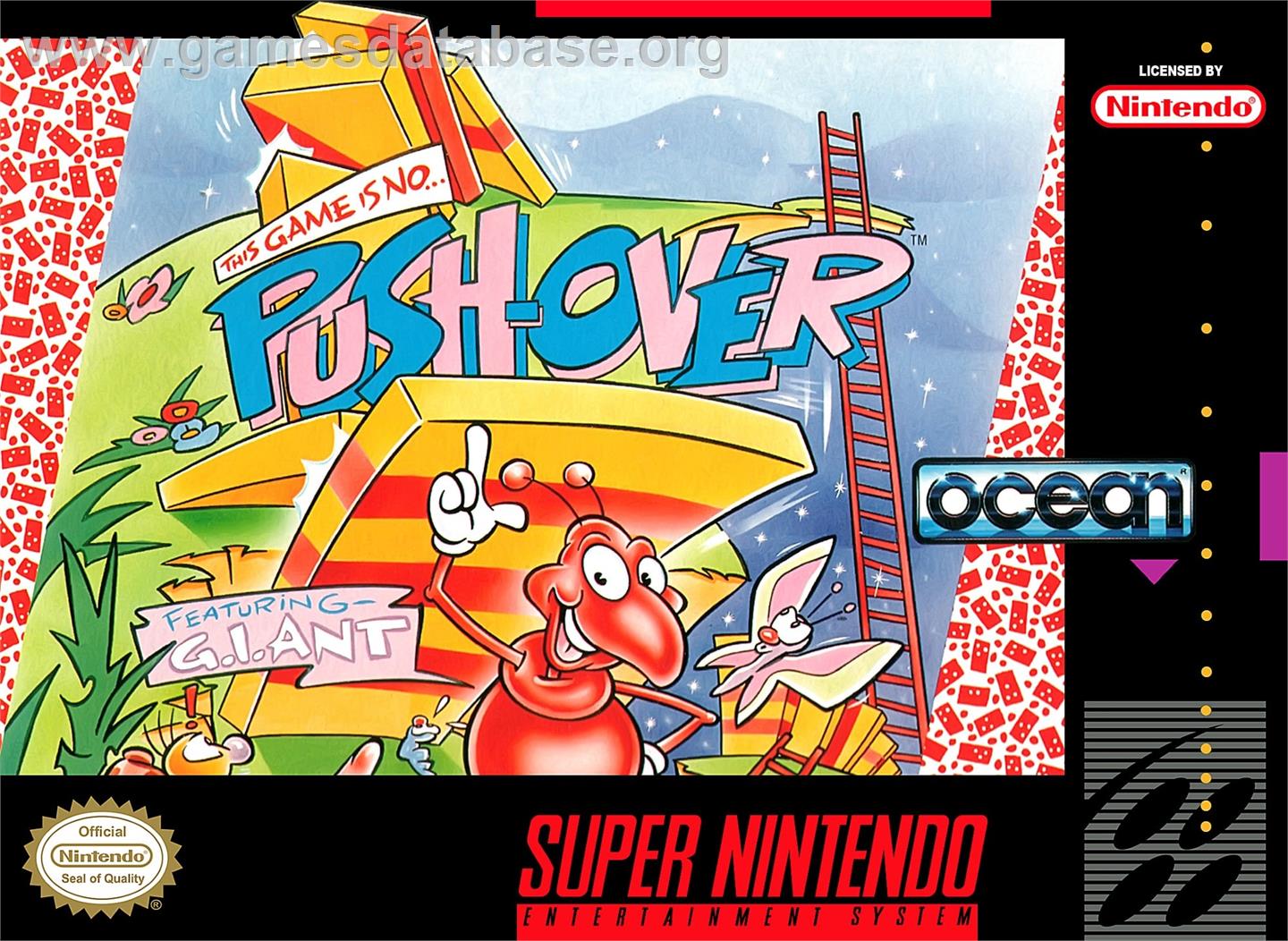 Push-over - Nintendo SNES - Artwork - Box