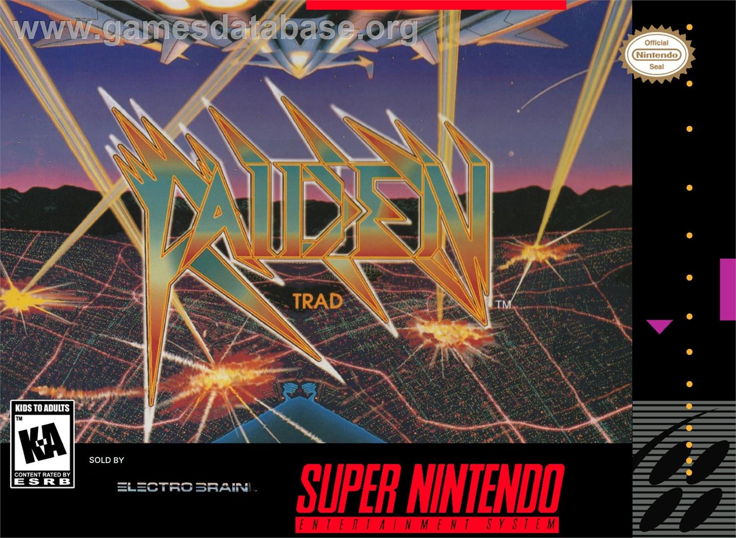 Raiden Trad - Nintendo SNES - Artwork - Box