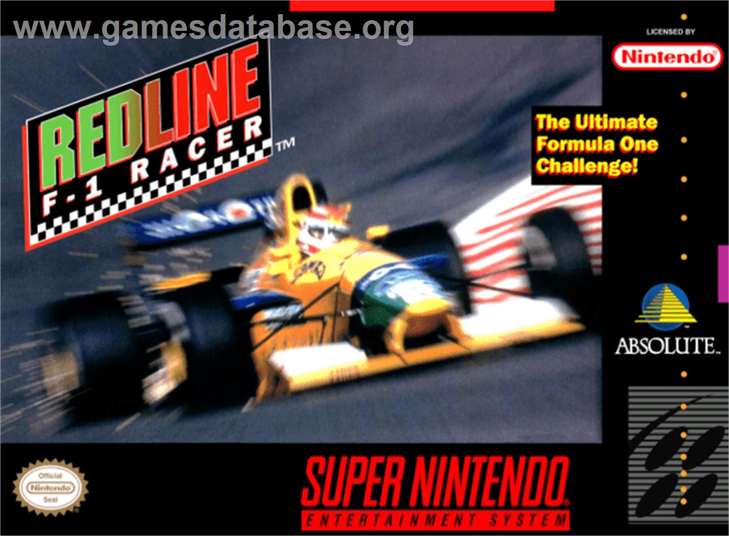 Redline: F1 Racer - Nintendo SNES - Artwork - Box