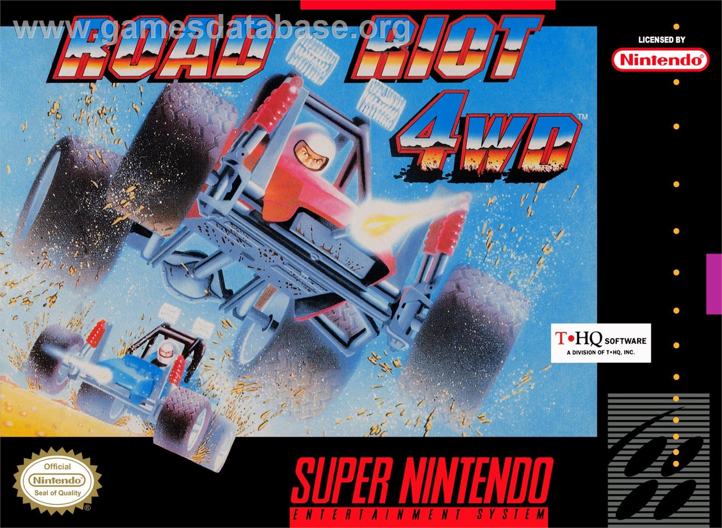Road Riot 4wd - Nintendo SNES - Artwork - Box