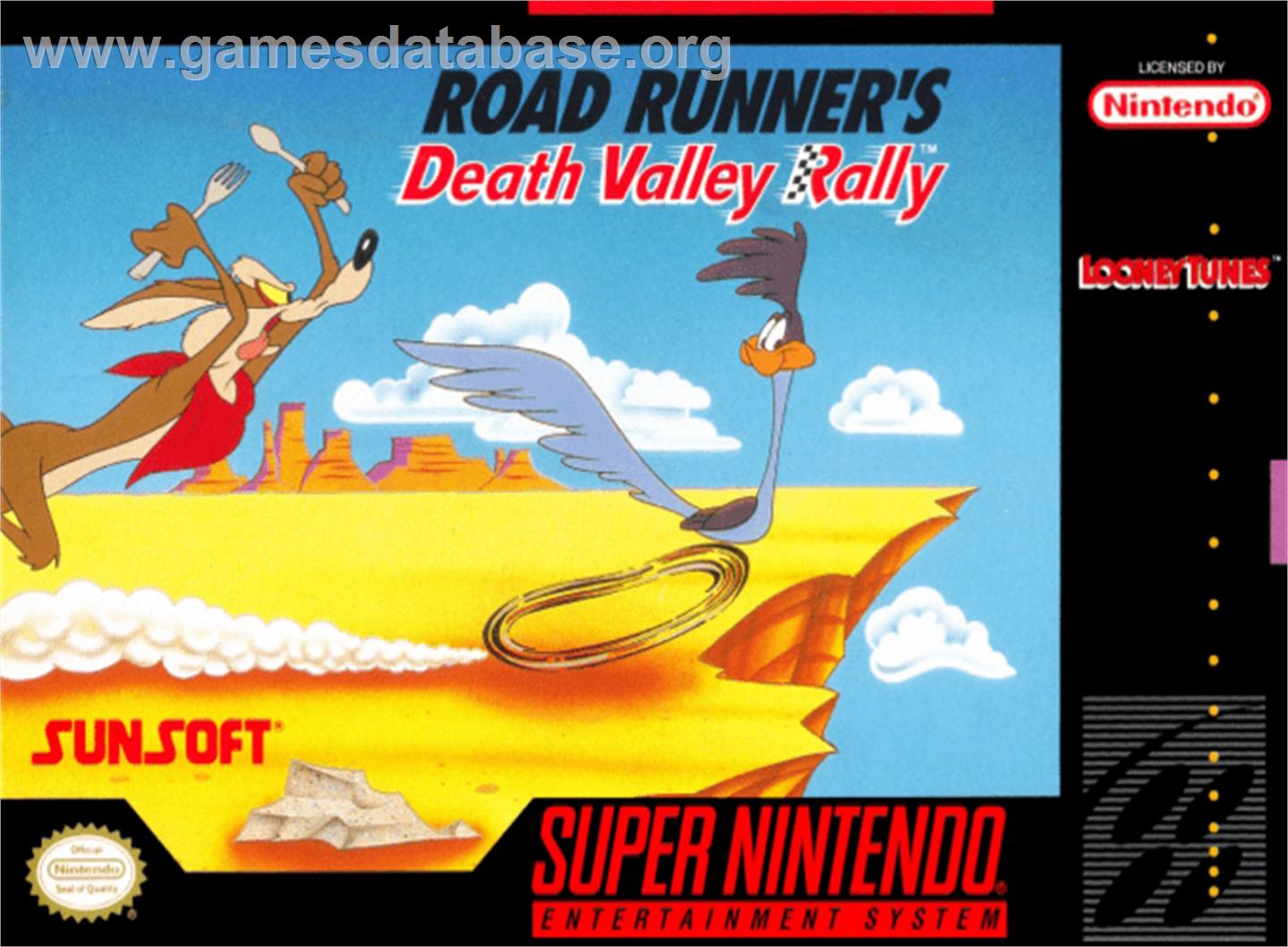 Road Runner's Death Valley Rally - Nintendo SNES - Artwork - Box