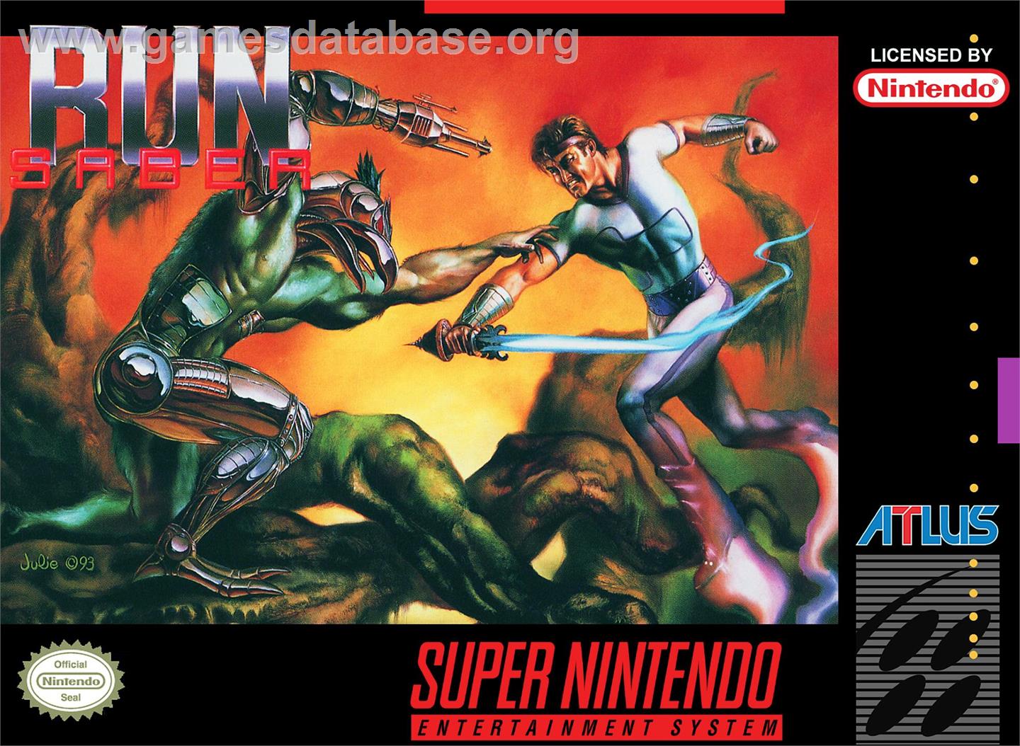 Run Saber - Nintendo SNES - Artwork - Box