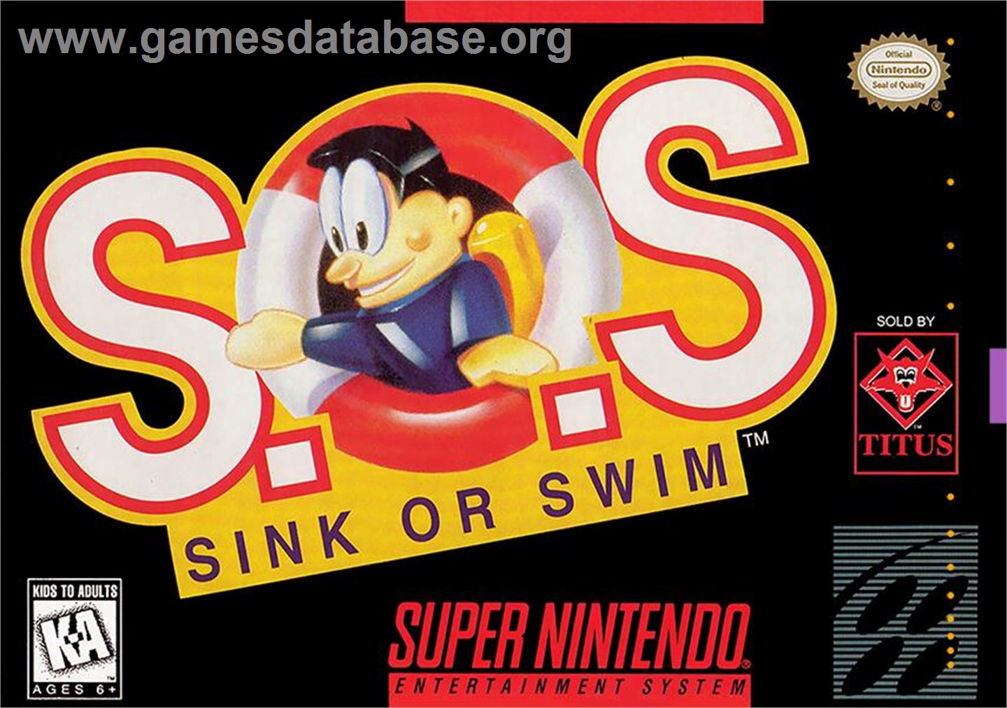 S.o.s. - Sink Or Swim - Nintendo SNES - Artwork - Box