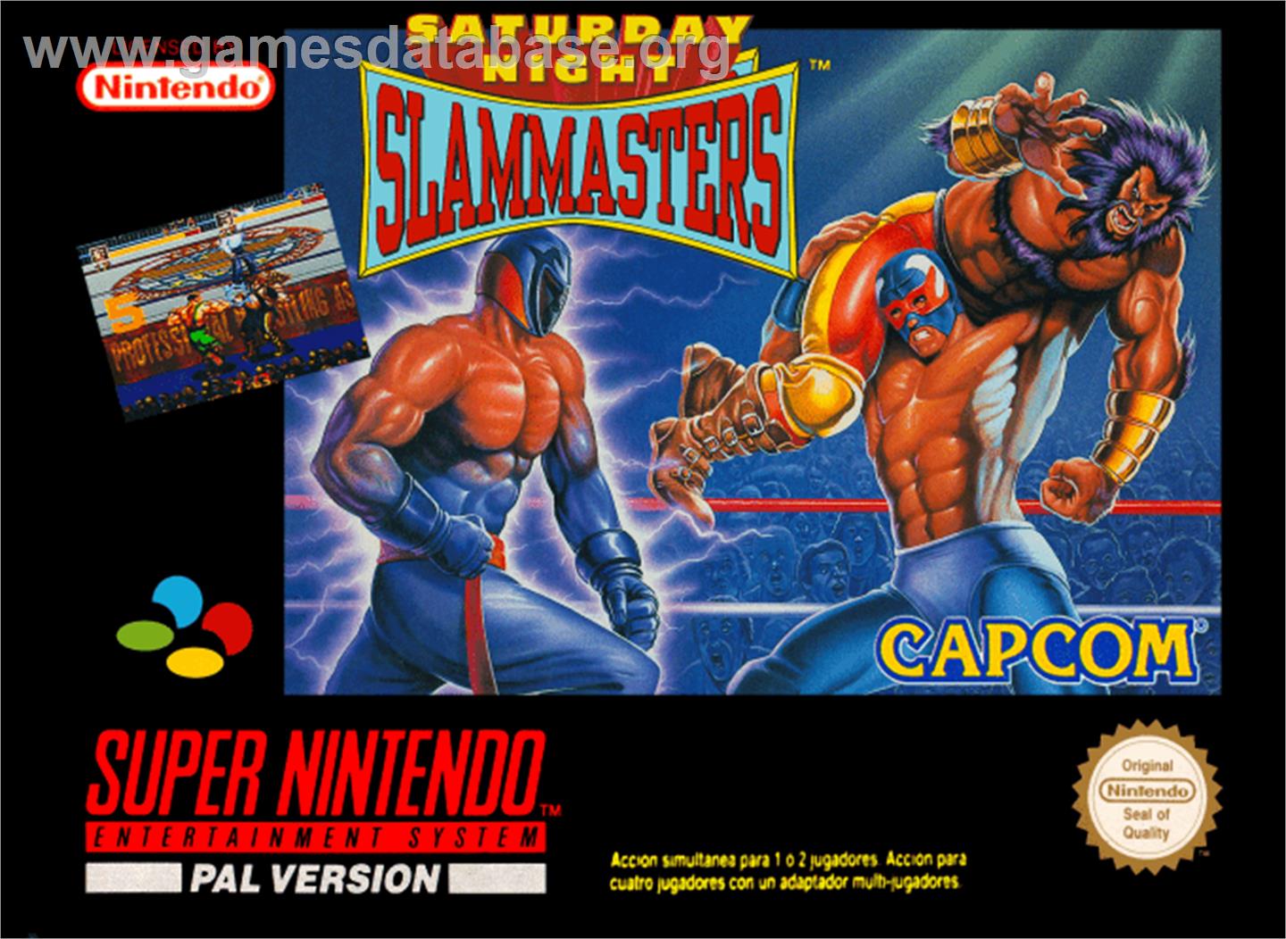 Saturday Night Slam Masters - Nintendo SNES - Artwork - Box