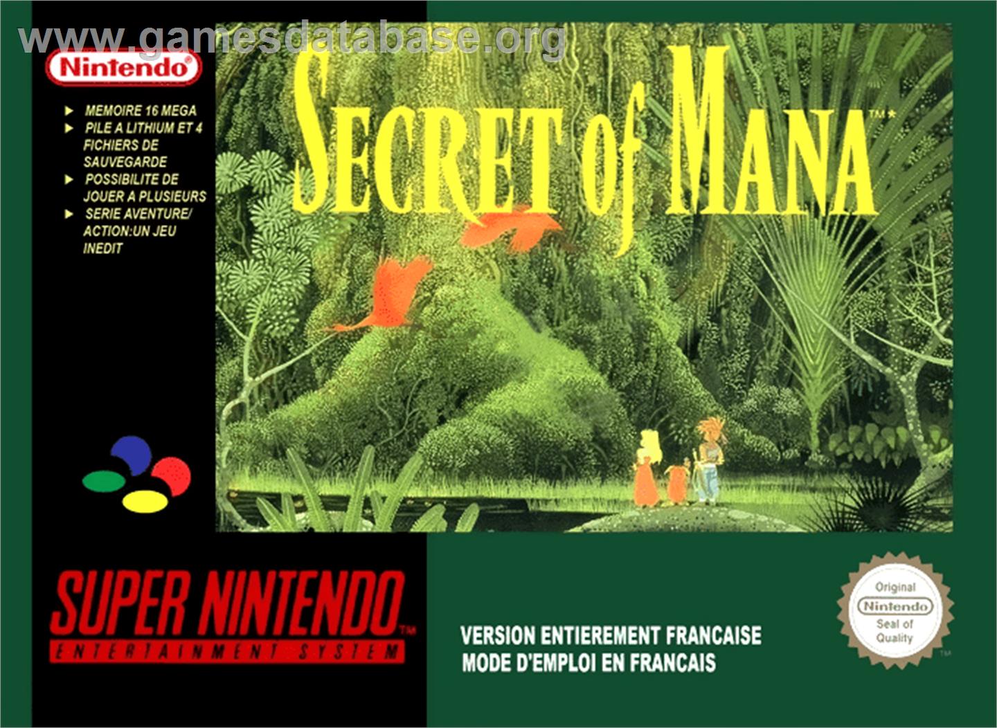Secret of Mana - Nintendo SNES - Artwork - Box