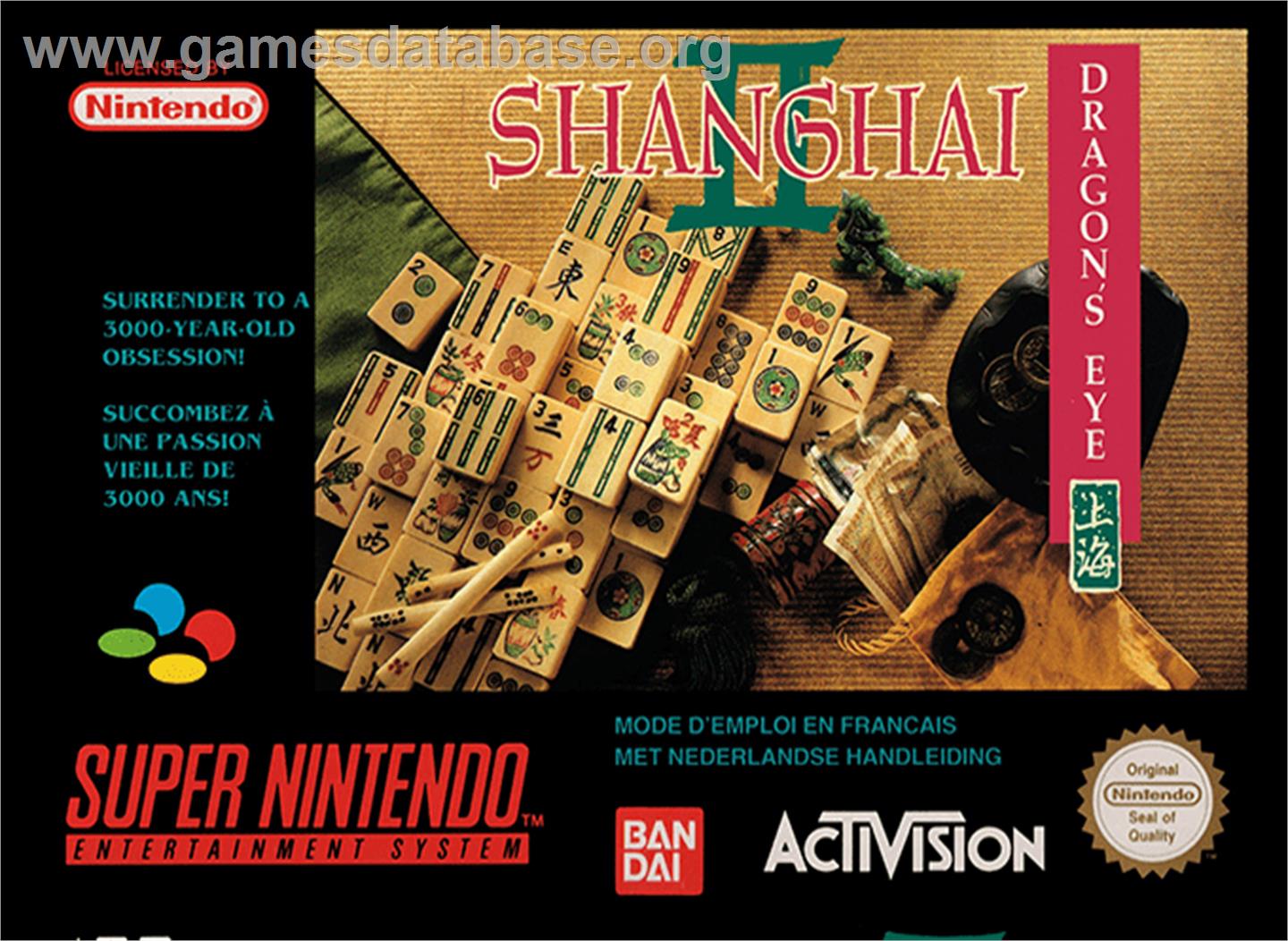 Shanghai II: Dragon's Eye - Nintendo SNES - Artwork - Box