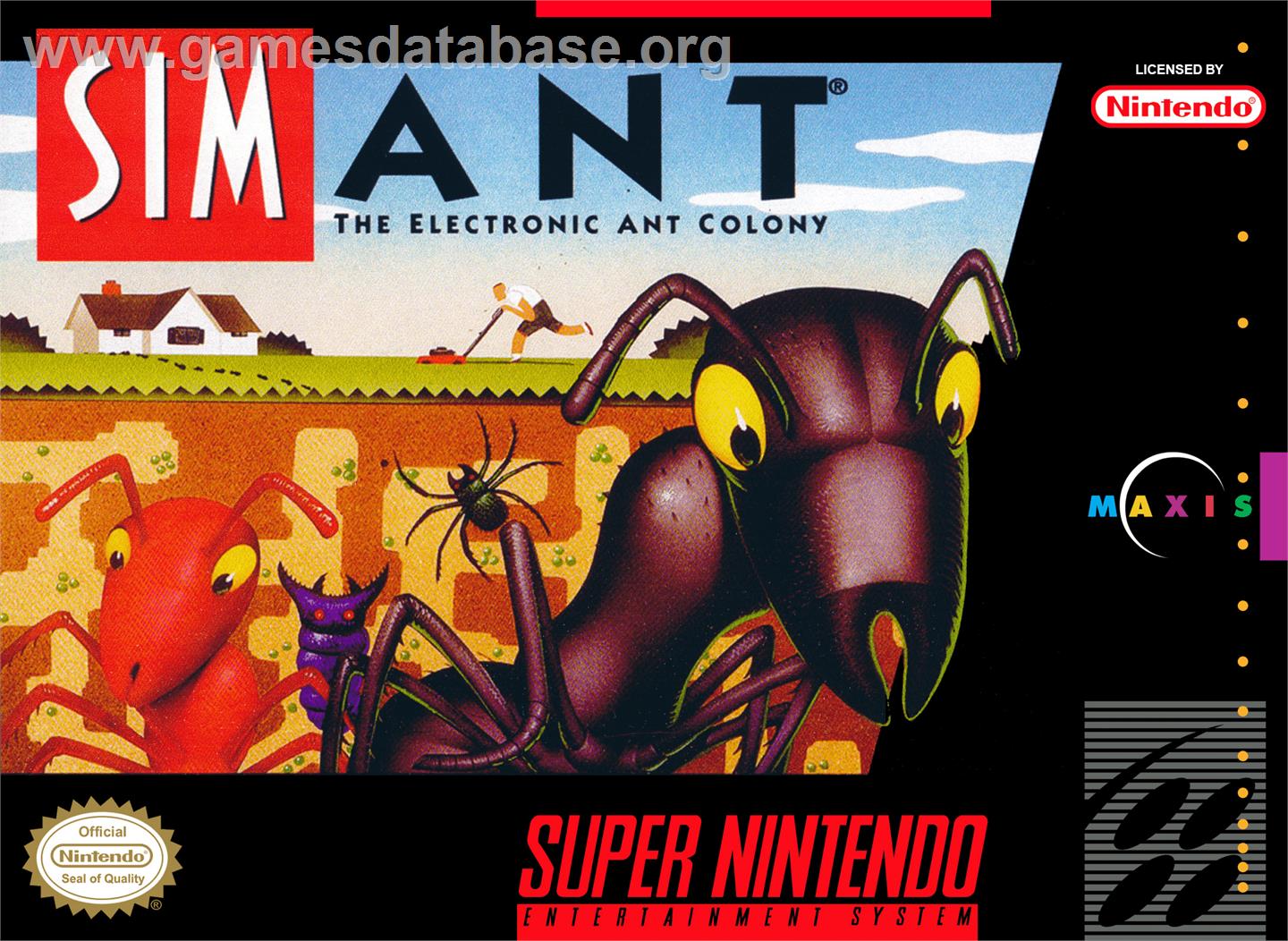 Sim Ant: The Electronic Ant Colony - Nintendo SNES - Artwork - Box