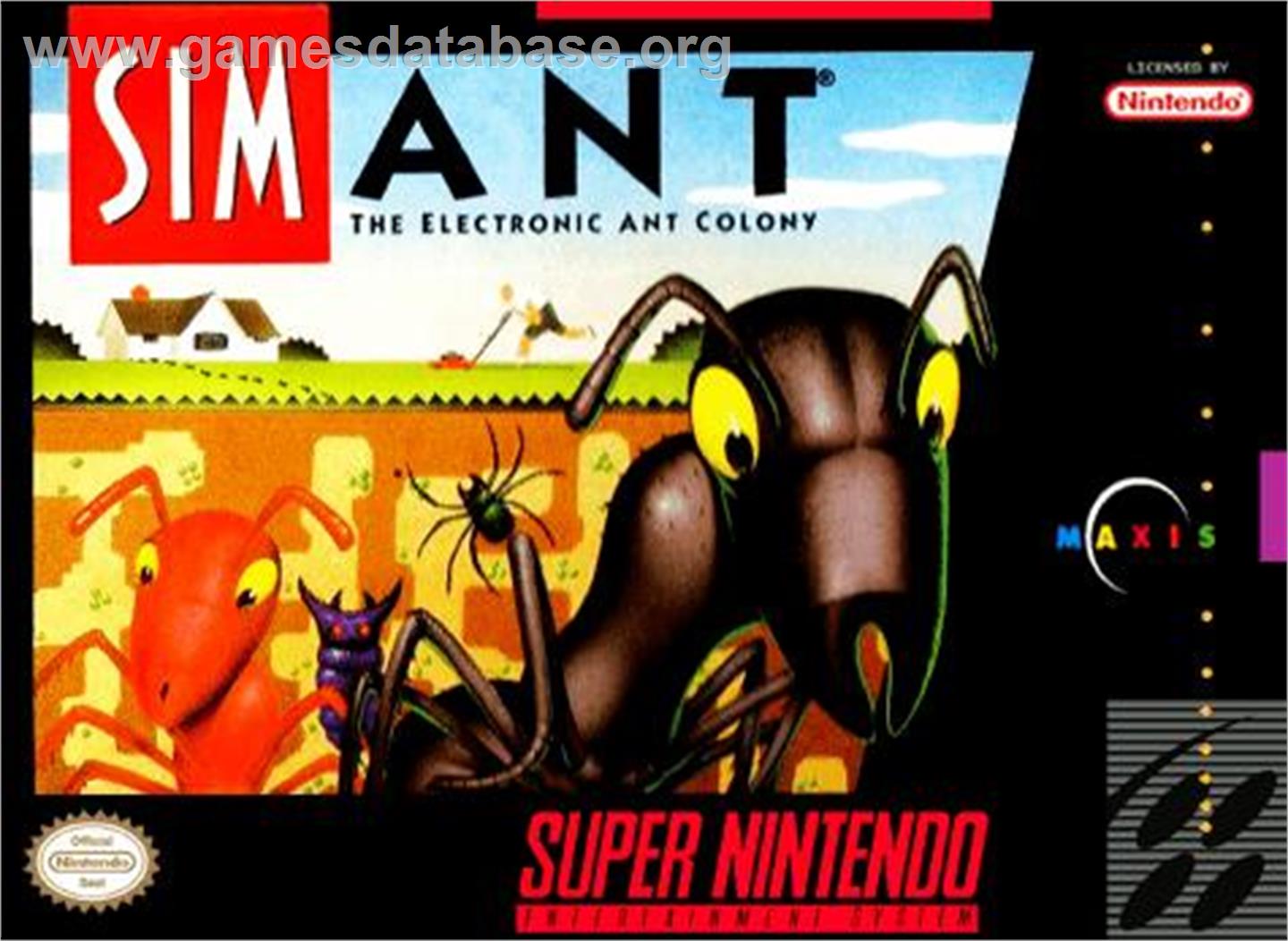 Sim Ant - The Electronic Ant Colony - Nintendo SNES - Artwork - Box