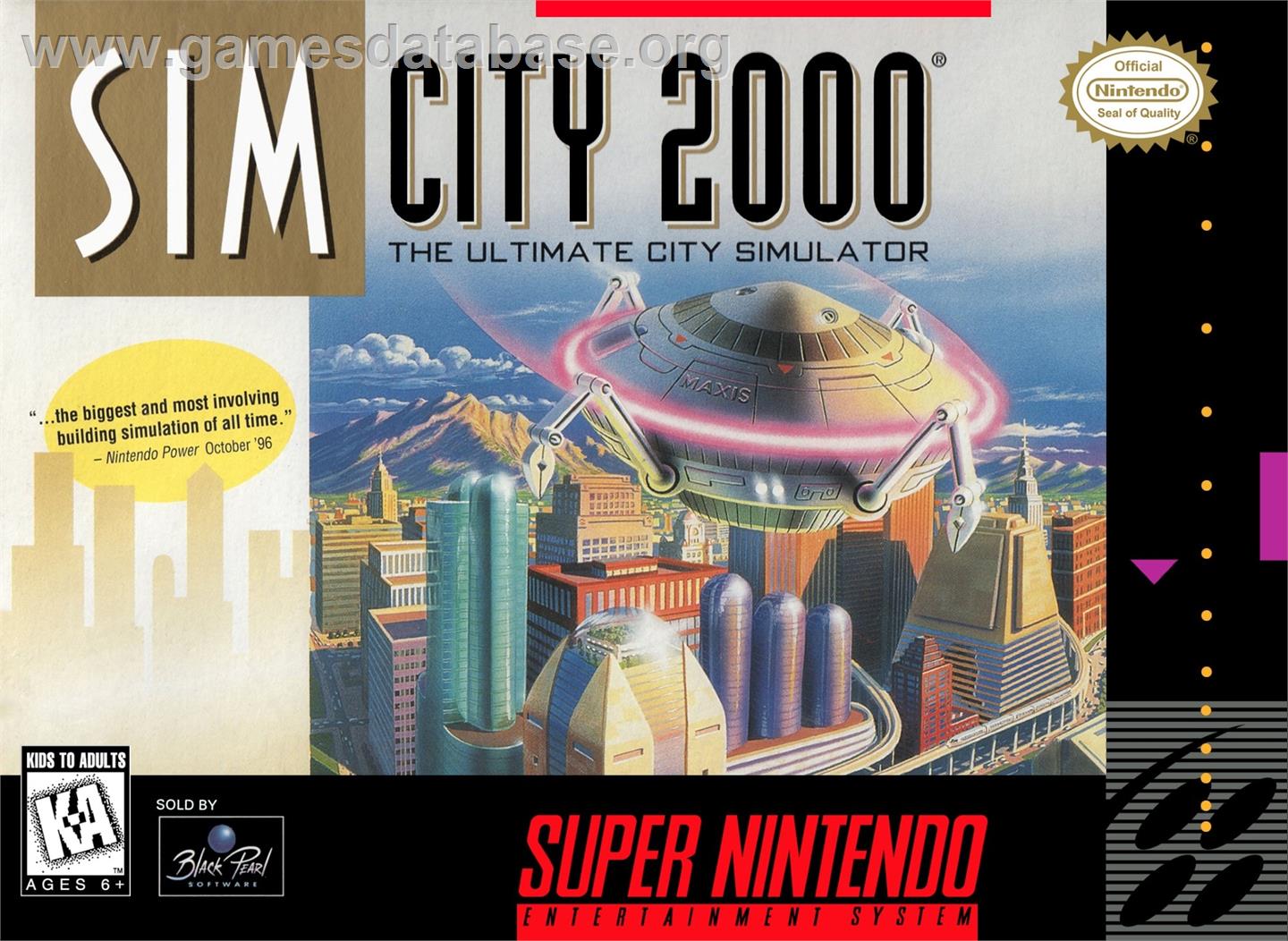 Simcity 2000 - Nintendo SNES - Artwork - Box