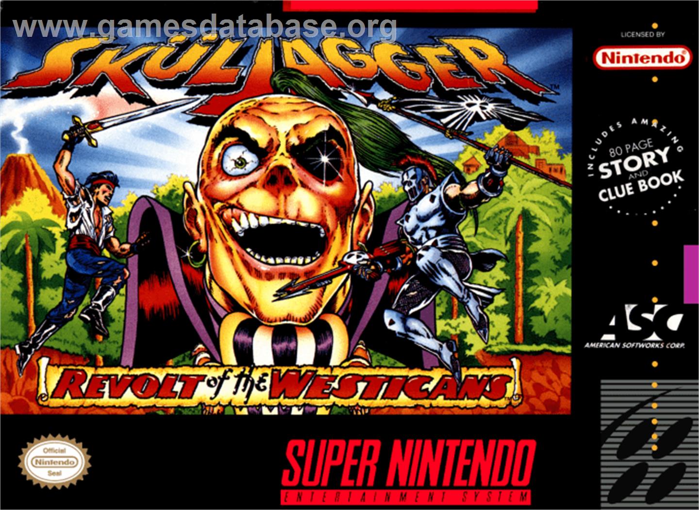 Sküljagger: Revolt of the Westicans - Nintendo SNES - Artwork - Box
