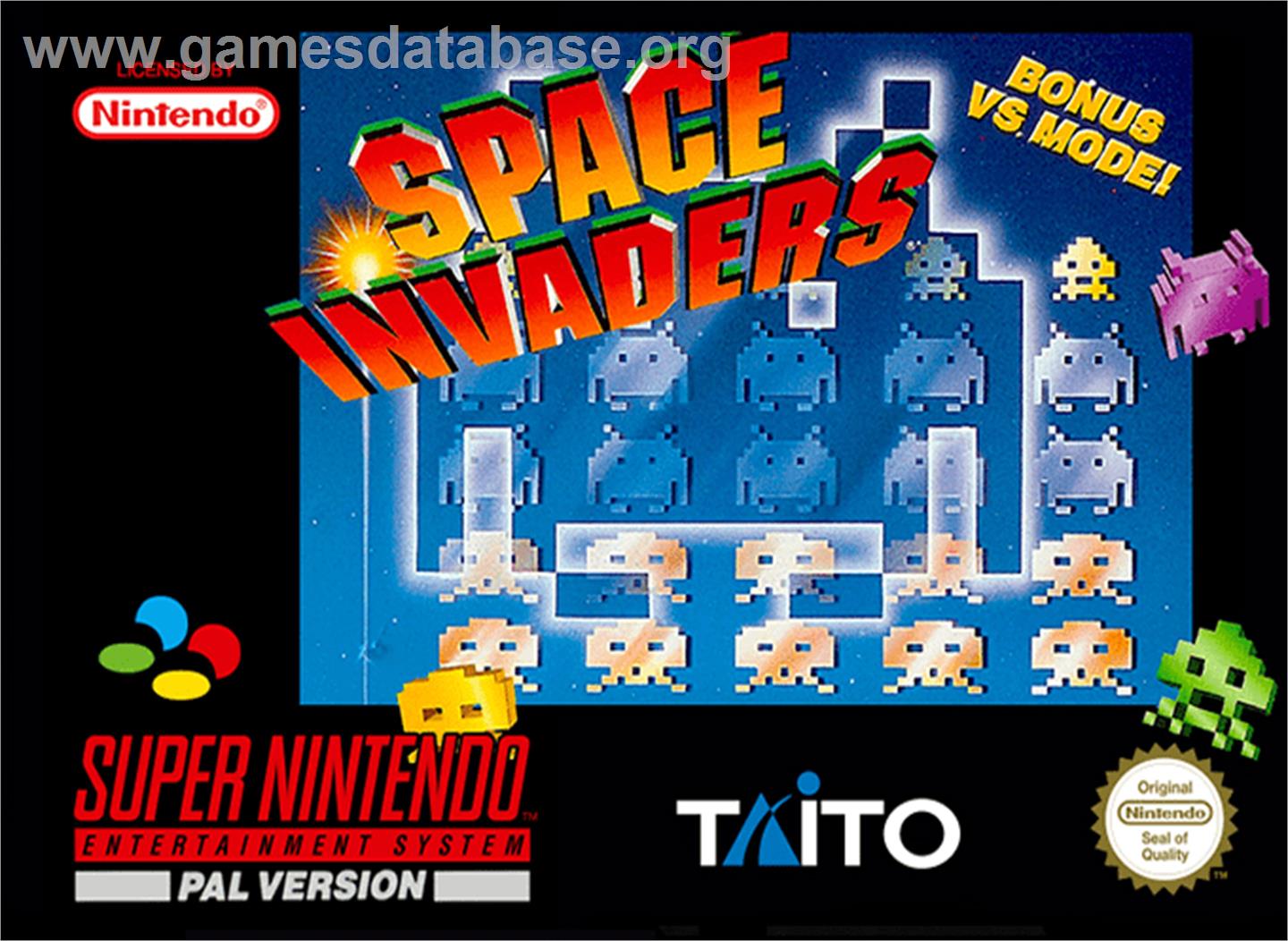 Space Invaders - Nintendo SNES - Artwork - Box