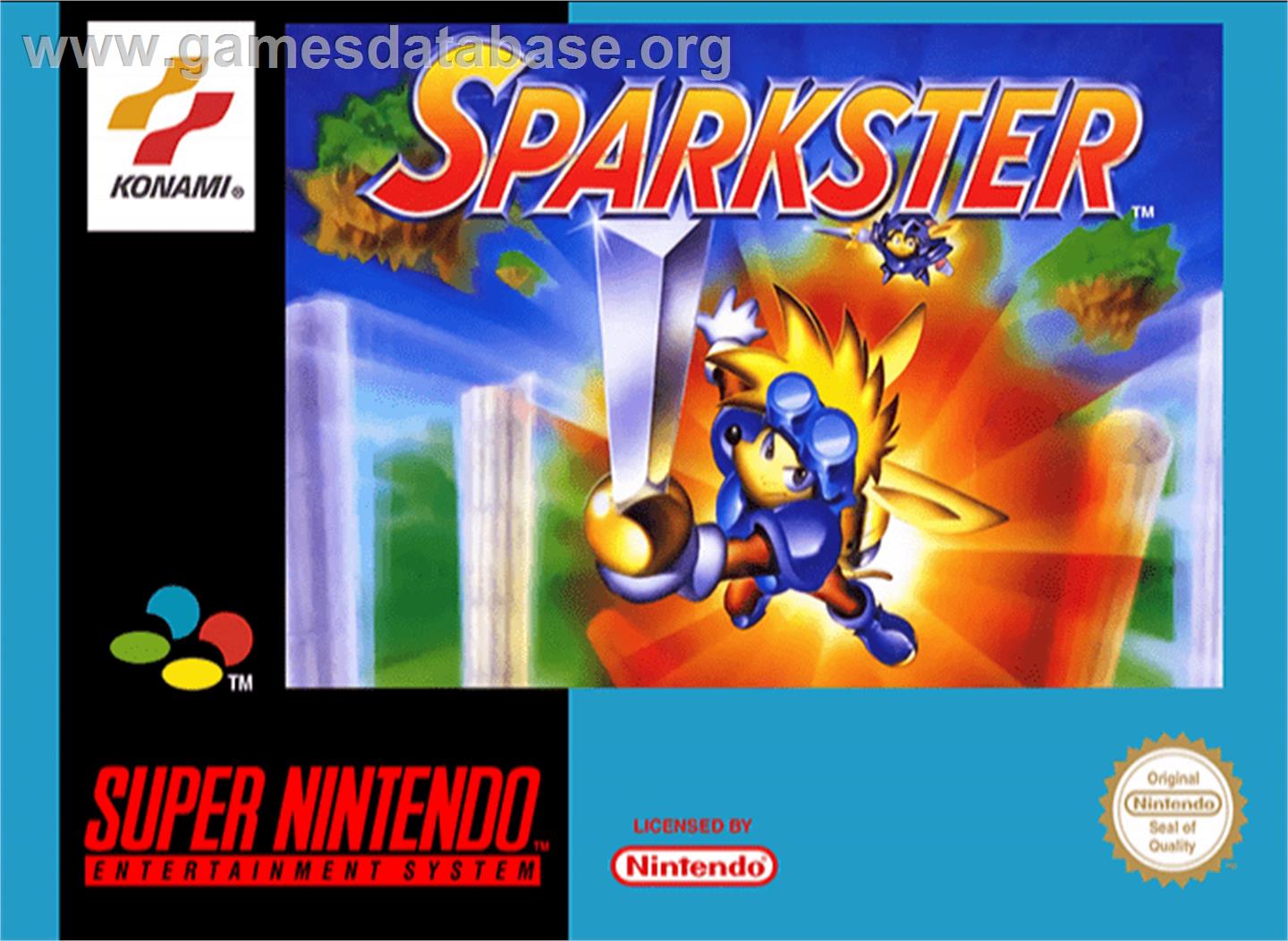 Sparkster - Nintendo SNES - Artwork - Box