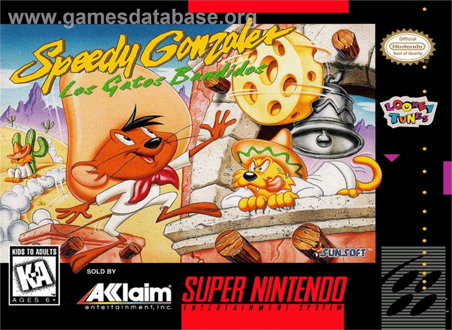Speedy Gonzales in Los Gatos Bandidos - Nintendo SNES - Artwork - Box