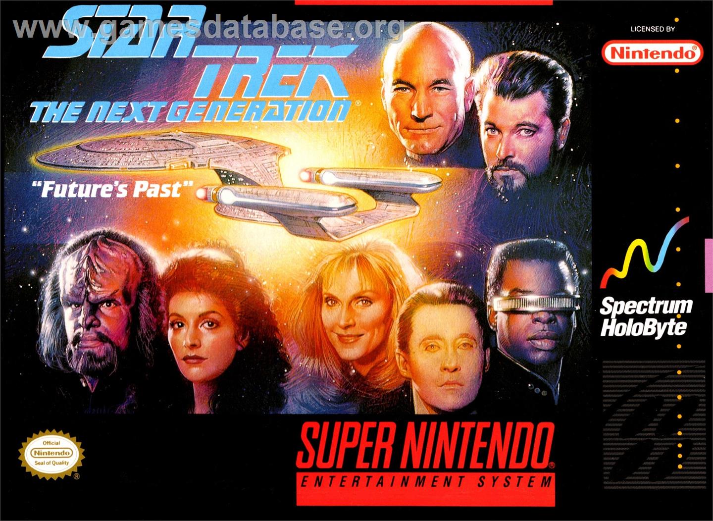 Star Trek - The Next Generation - Future's Past - Nintendo SNES - Artwork - Box