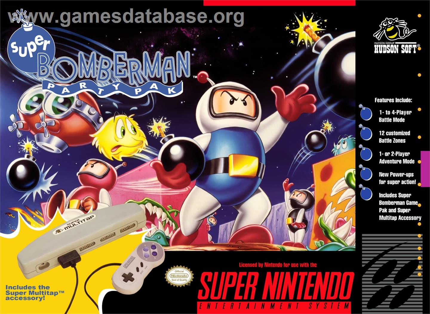 Super Bomberman - Nintendo SNES - Artwork - Box