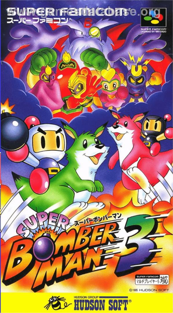Super Bomberman 3 - Nintendo SNES - Artwork - Box