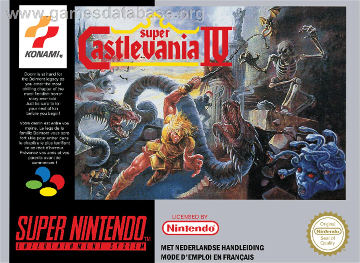 Super Castlevania IV - Nintendo SNES - Artwork - Box