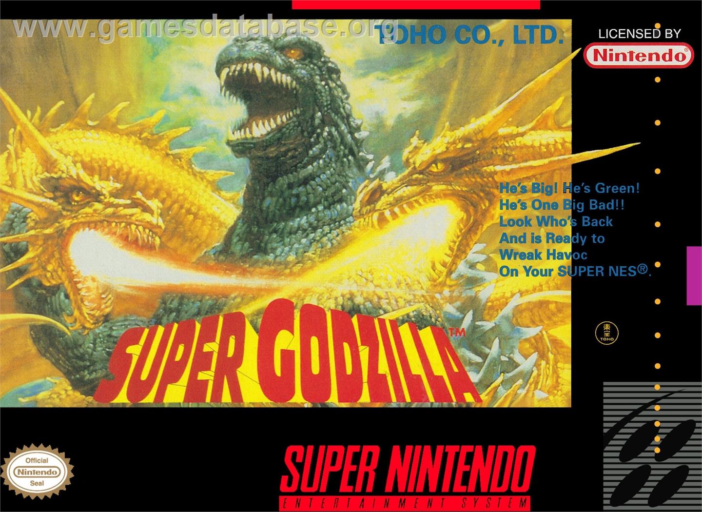 Super Godzilla - Nintendo SNES - Artwork - Box