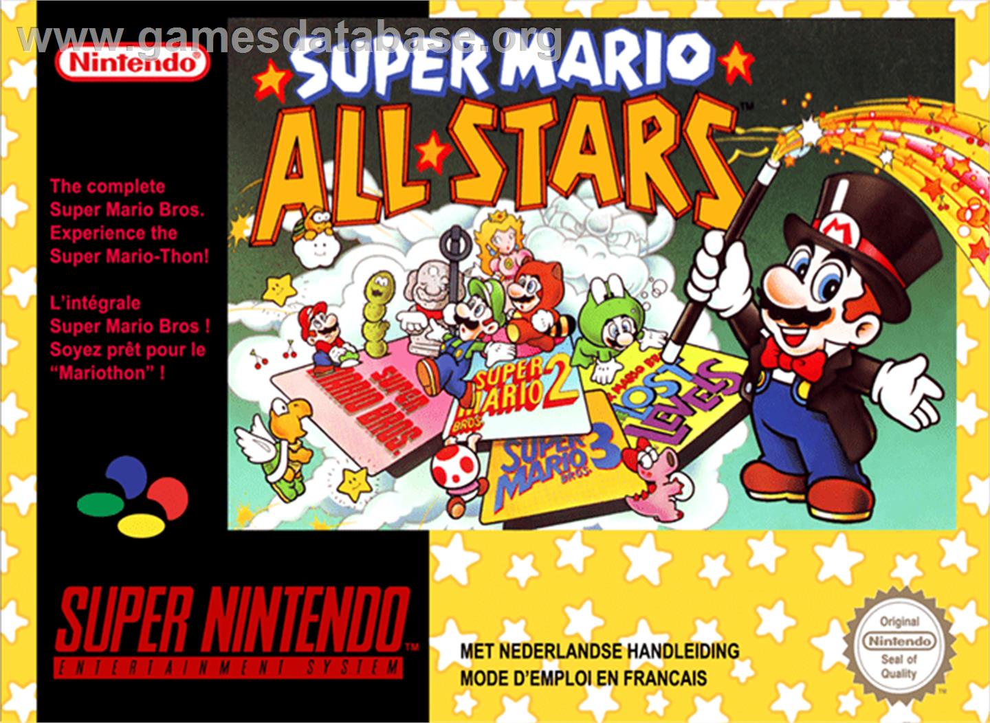 Super Mario All-Stars - Nintendo SNES - Artwork - Box