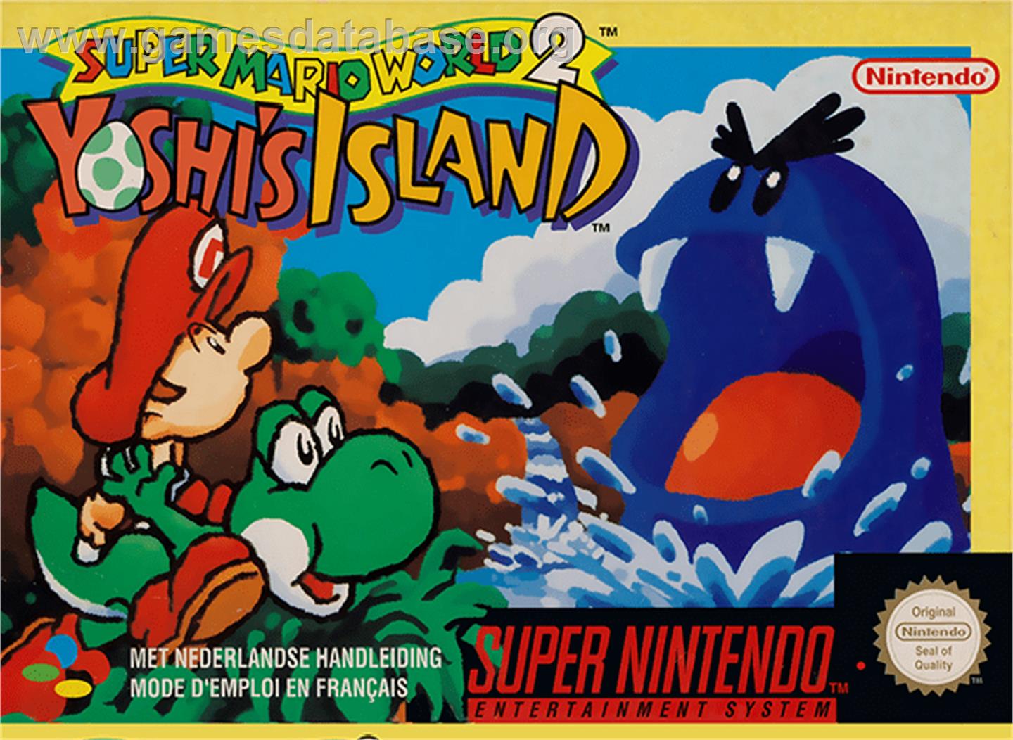 Super Mario World 2: Yoshi's Island - Nintendo SNES - Artwork - Box