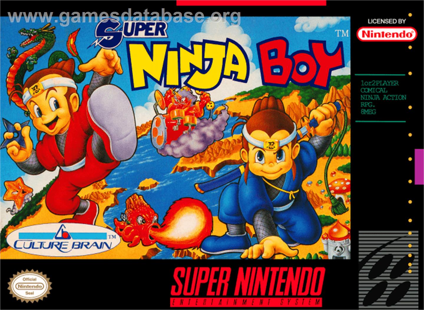 Super Ninja Boy - Nintendo SNES - Artwork - Box