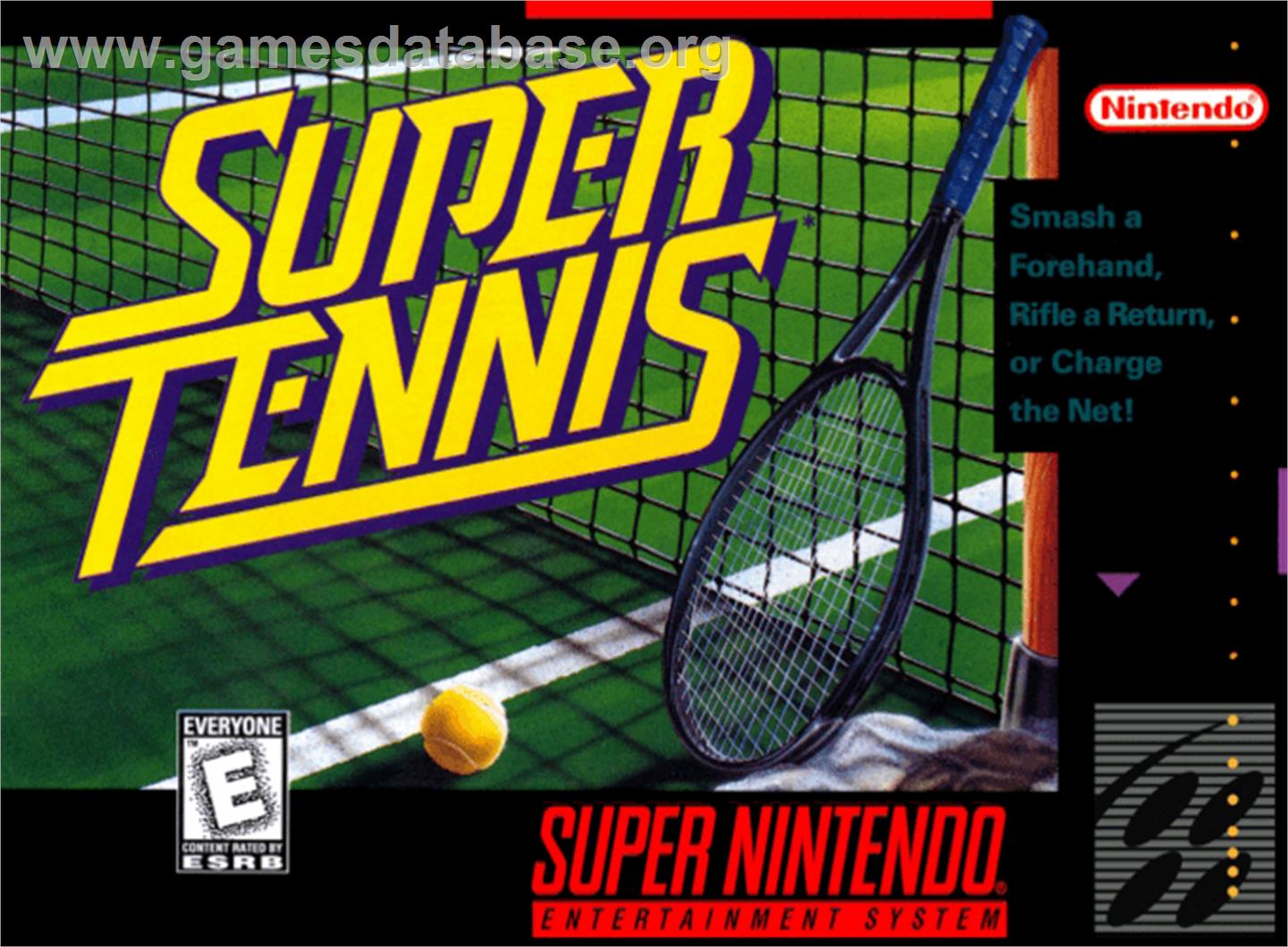Super Tennis - Nintendo SNES - Artwork - Box