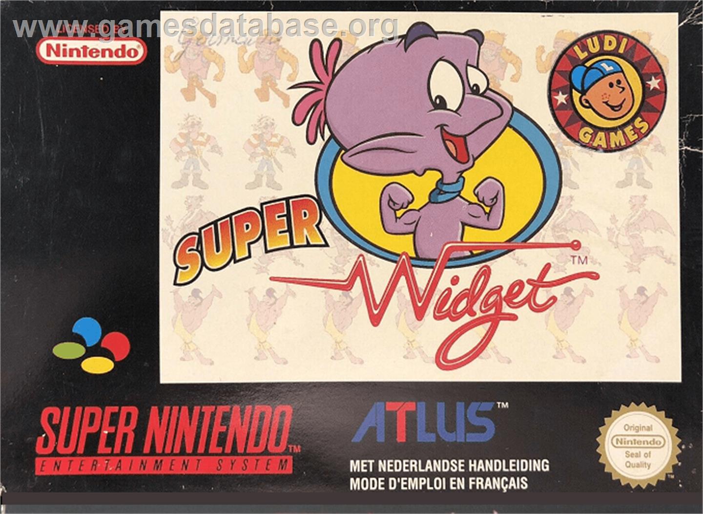 Super Widget - Nintendo SNES - Artwork - Box