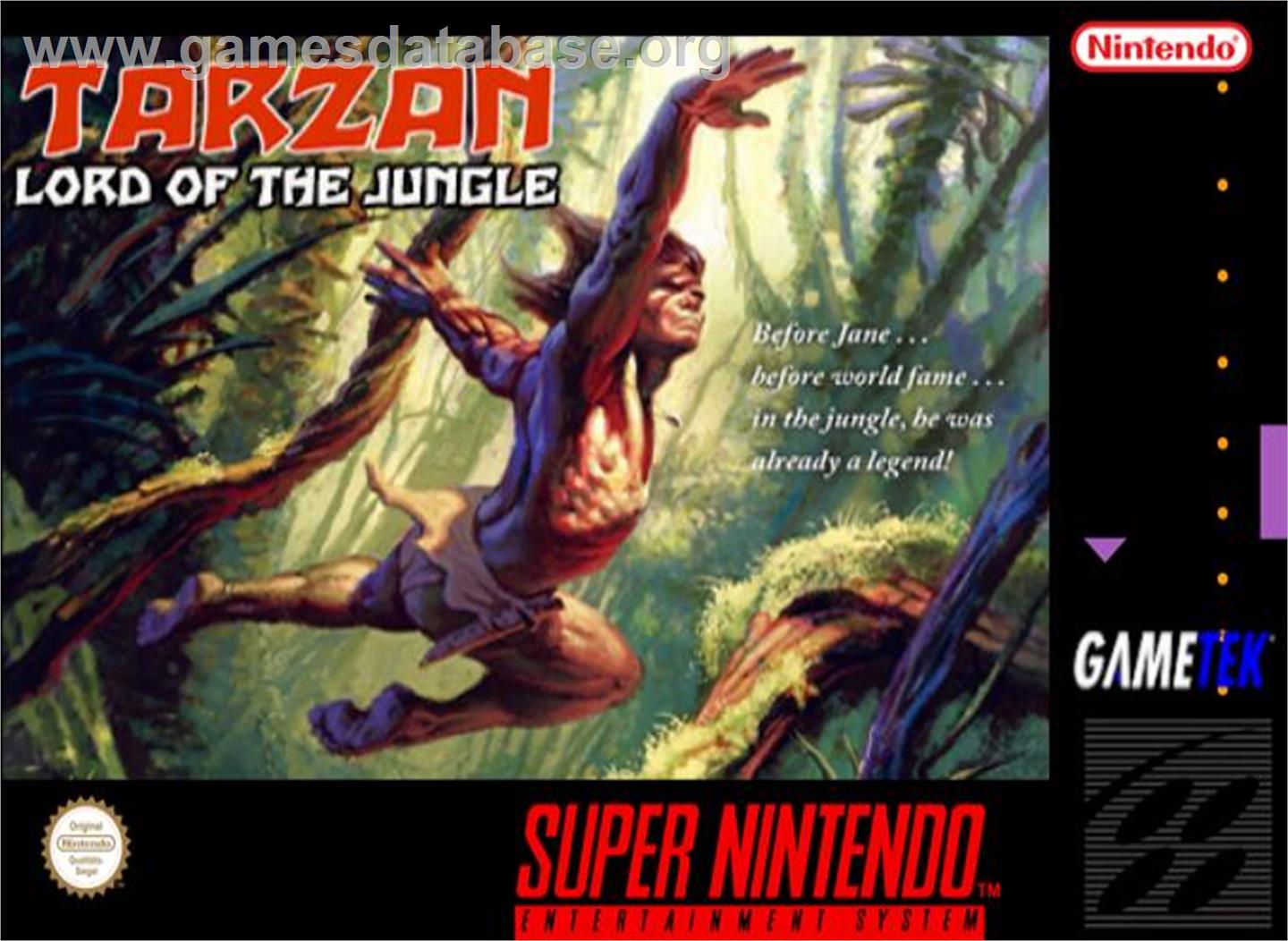 Tarzan - Lord of the Jungle - Nintendo SNES - Artwork - Box