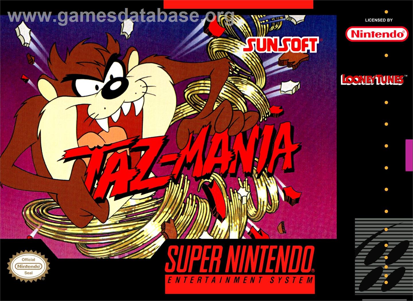 Taz-mania - Nintendo SNES - Artwork - Box