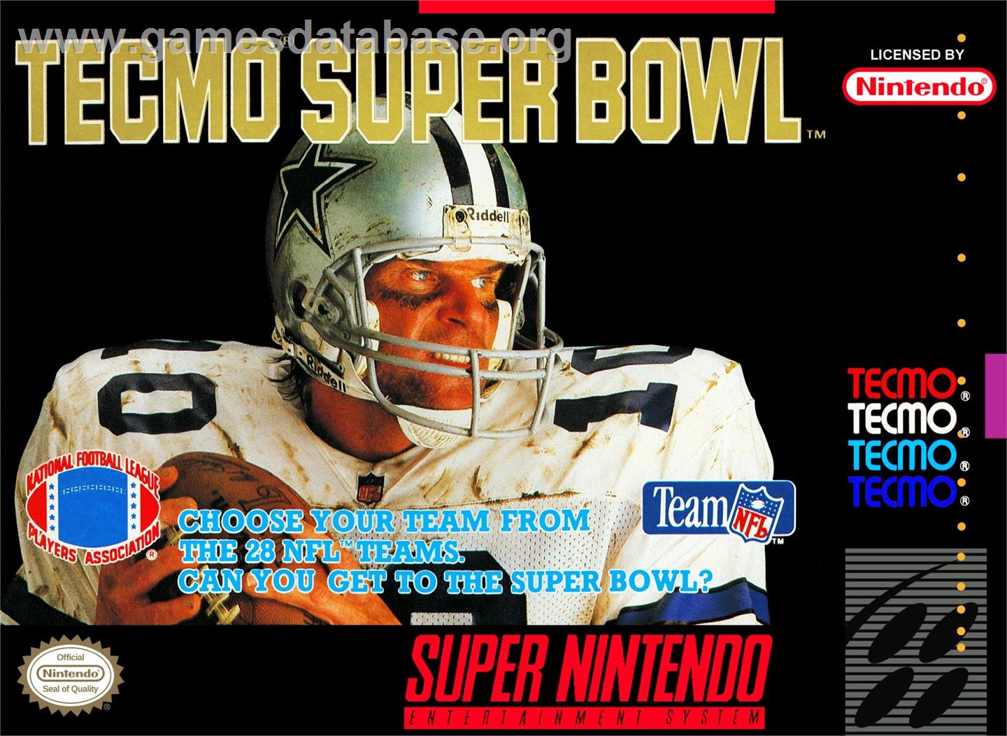 Tecmo Super Bowl - Nintendo SNES - Artwork - Box