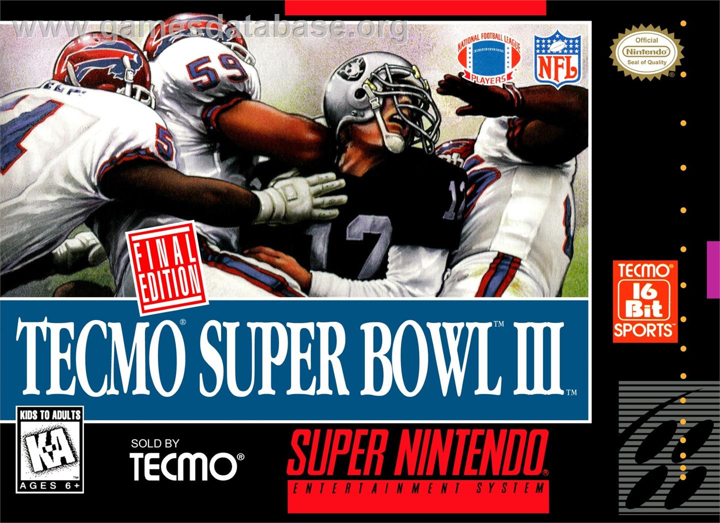 Tecmo Super Bowl 3 - Final Edition - Nintendo SNES - Artwork - Box