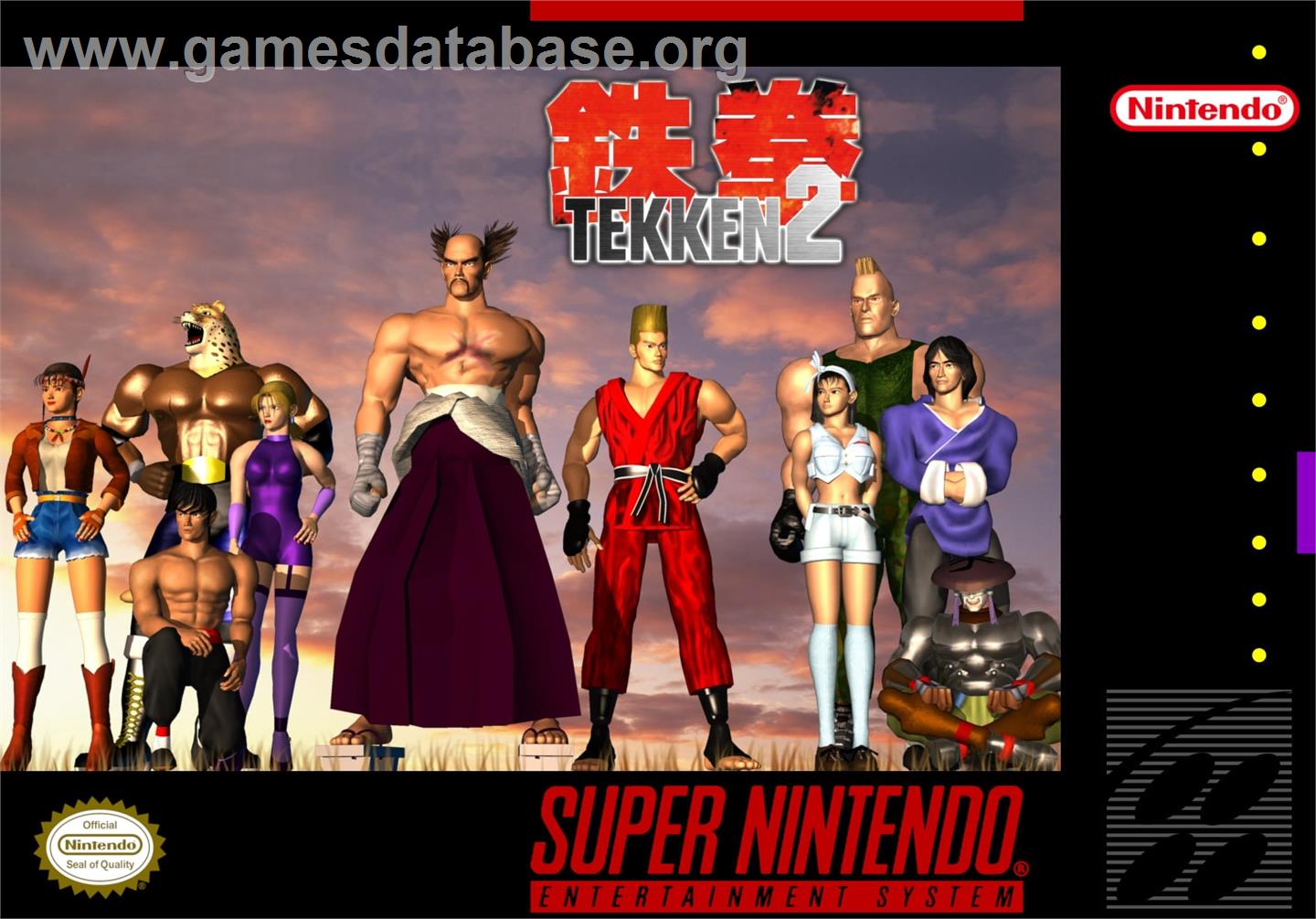 Tekken 2 - Nintendo SNES - Artwork - Box