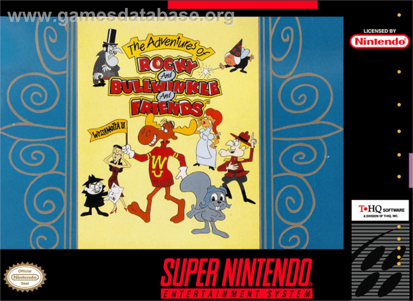 The Adventures of Rocky and Bullwinkle & Friends - Nintendo SNES - Artwork - Box