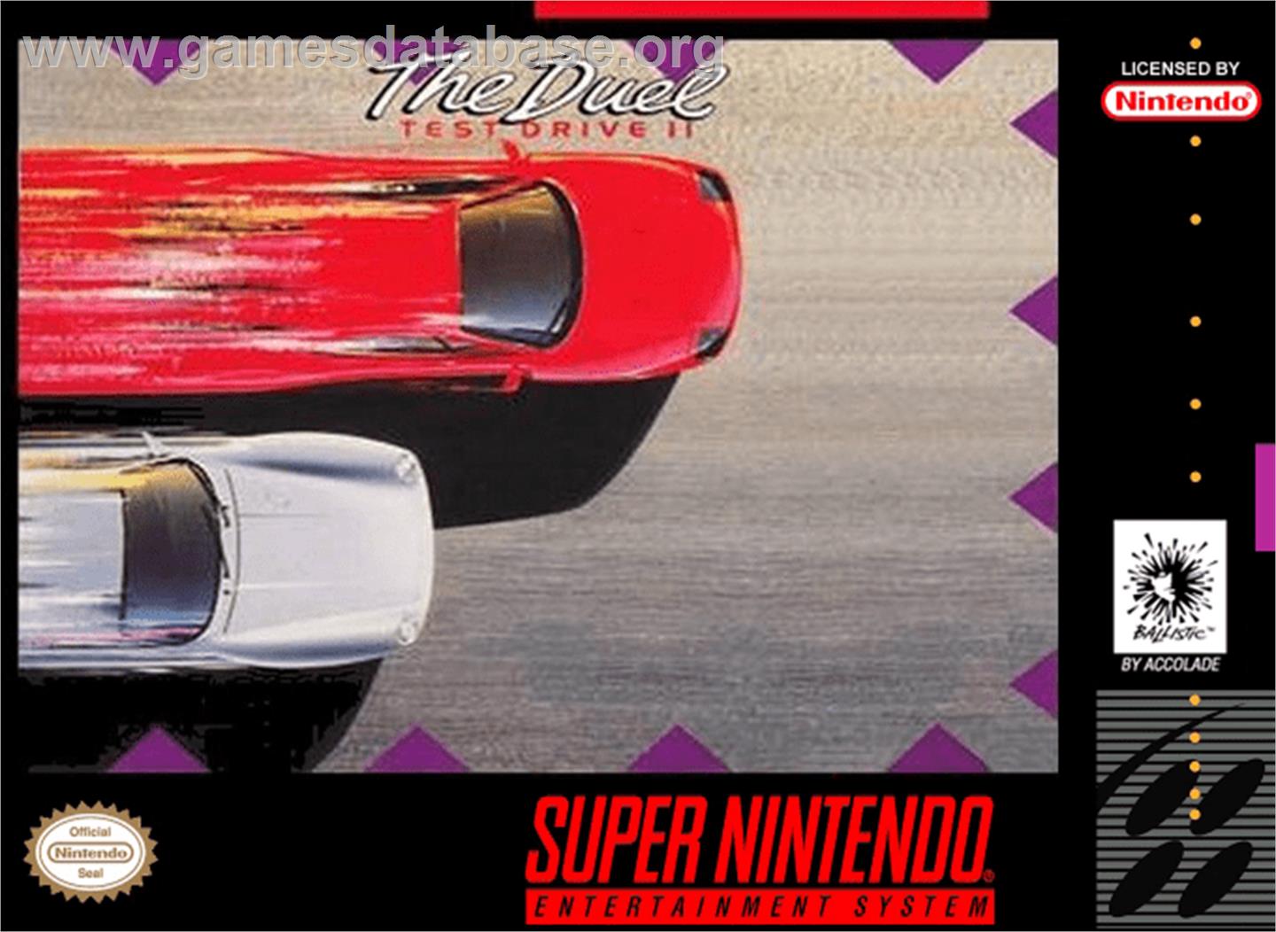 The Duel: Test Drive II - Nintendo SNES - Artwork - Box