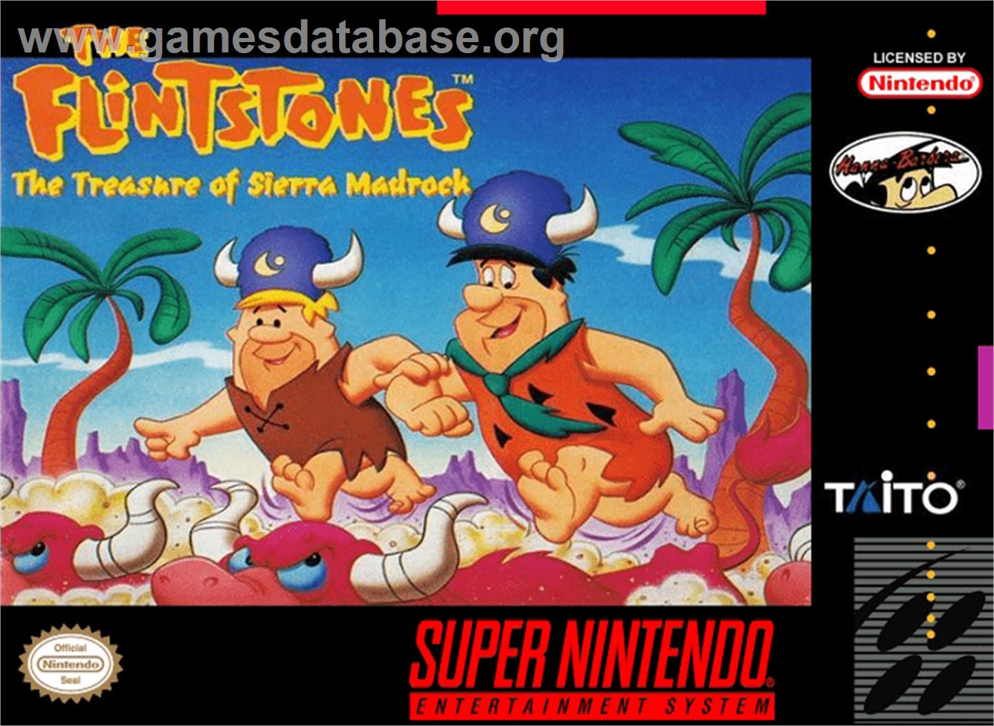 The Flintstones: The Treasure of Sierra Madrock - Nintendo SNES - Artwork - Box