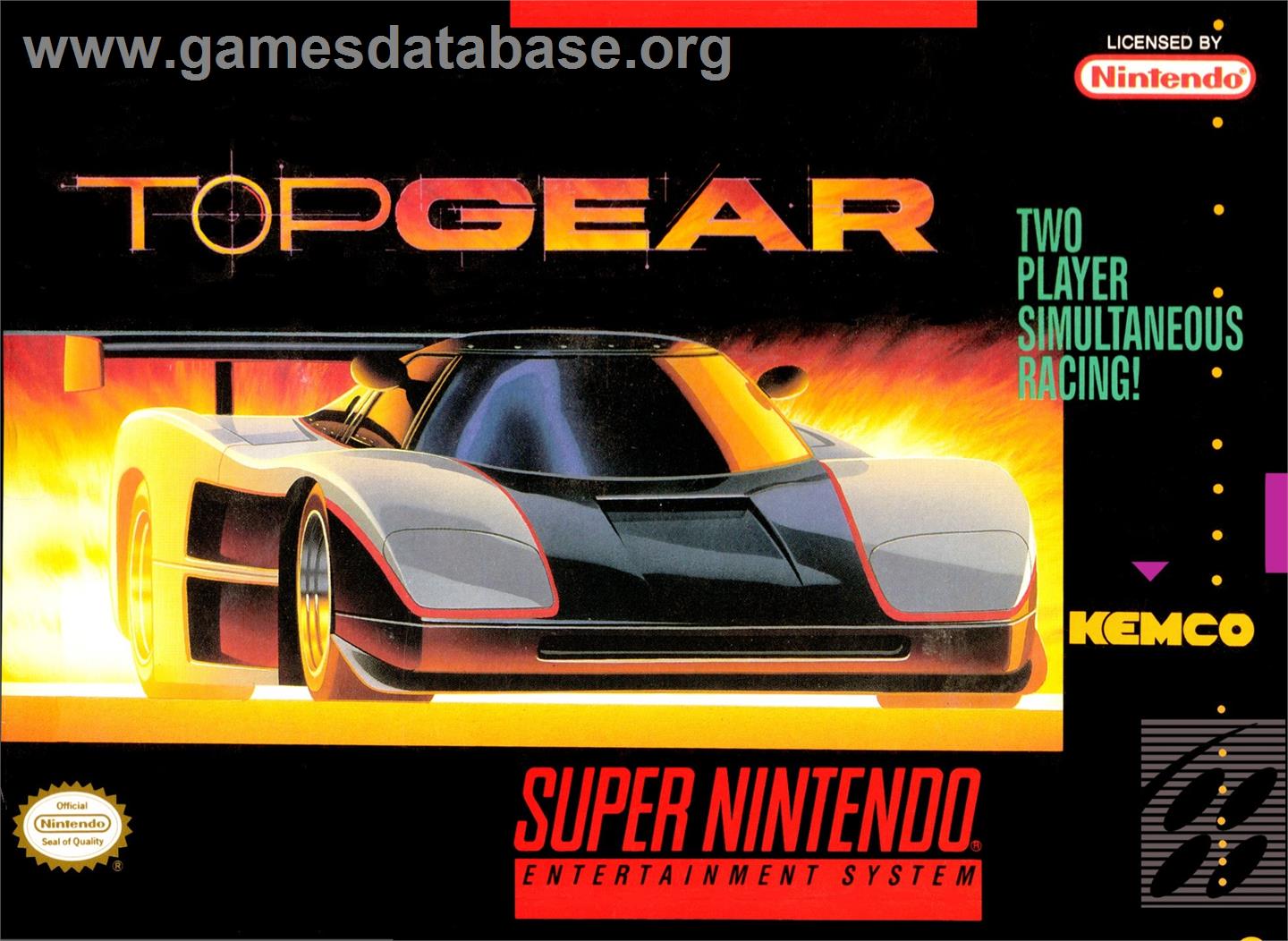 Top Gear - Nintendo SNES - Artwork - Box