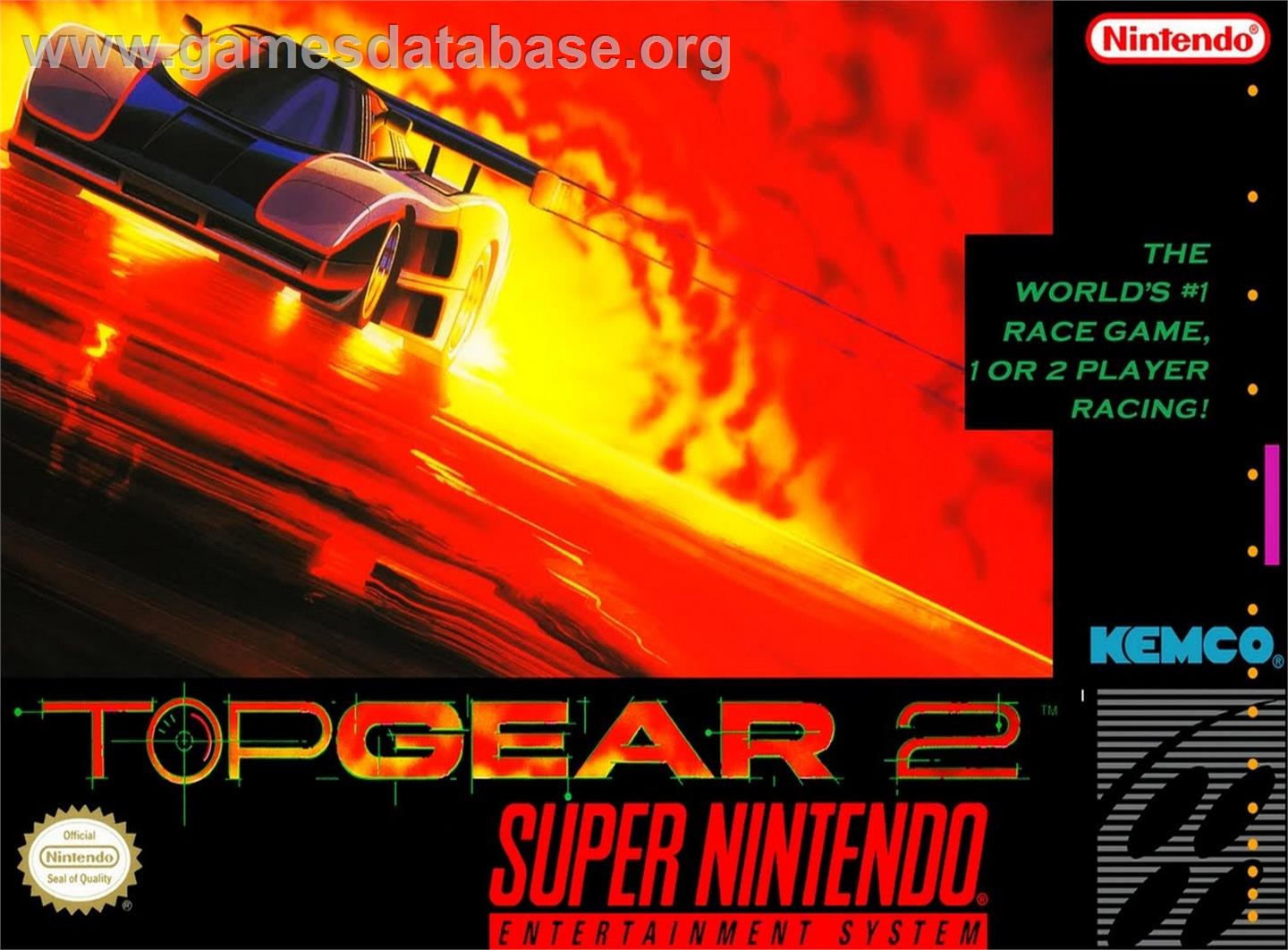 Top Gear 2 - Nintendo SNES - Artwork - Box
