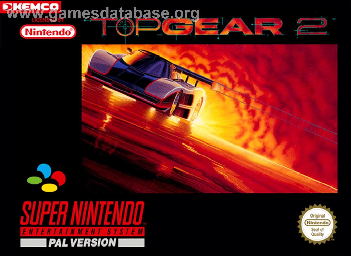 Top Gear 2 - Nintendo SNES - Artwork - Box
