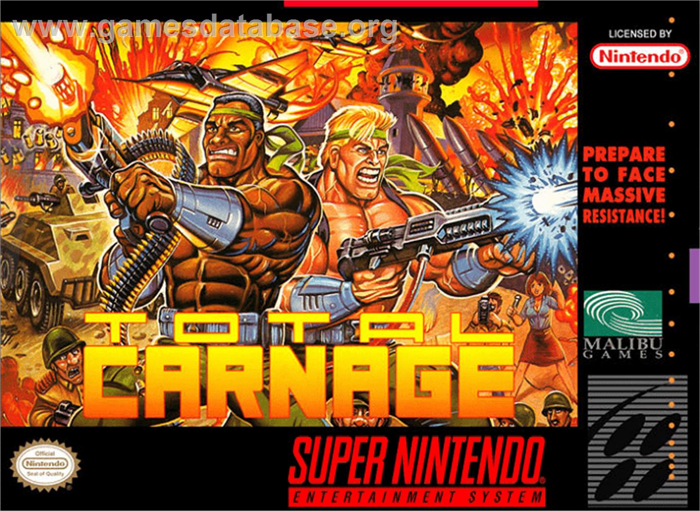 Total Carnage - Nintendo SNES - Artwork - Box