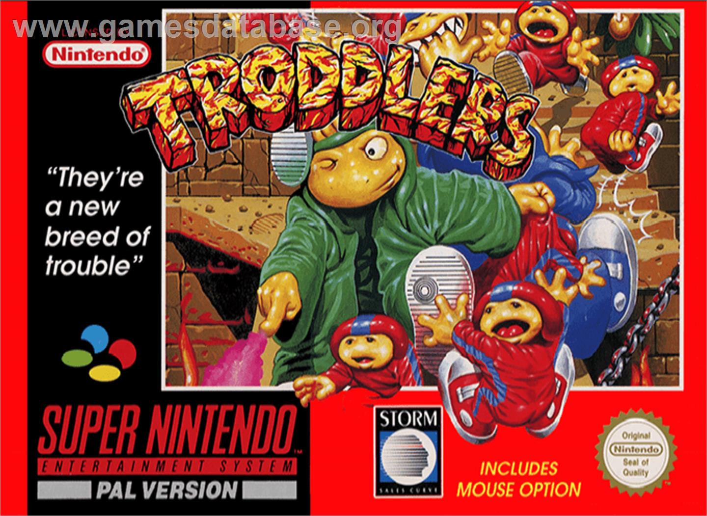 Troddlers - Nintendo SNES - Artwork - Box