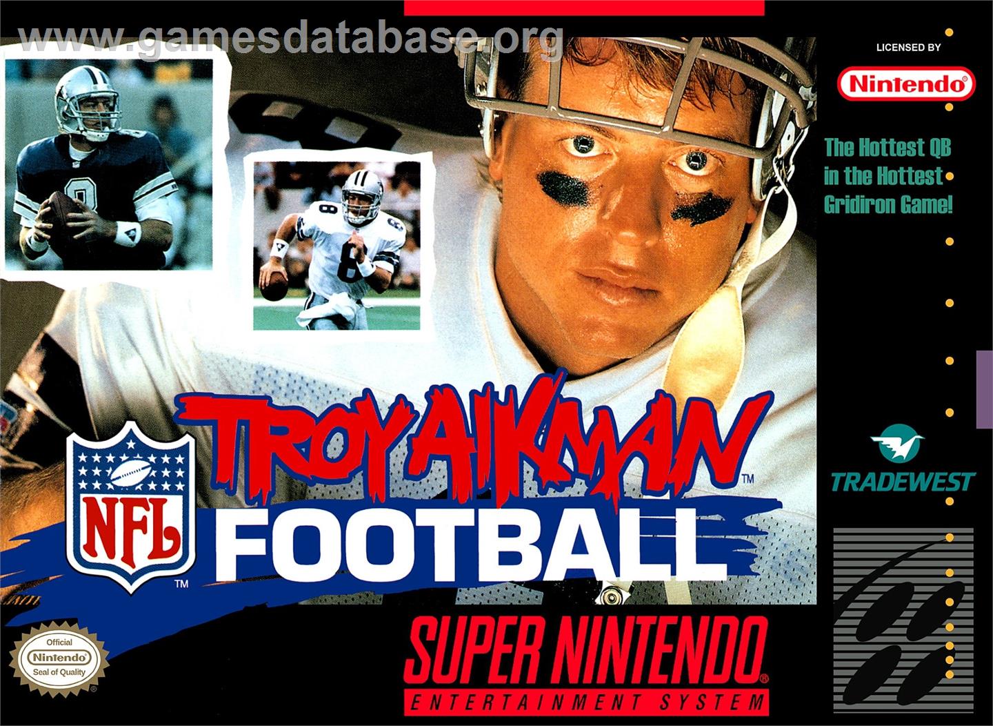 Troy Aikman Nfl Football - Nintendo SNES - Artwork - Box