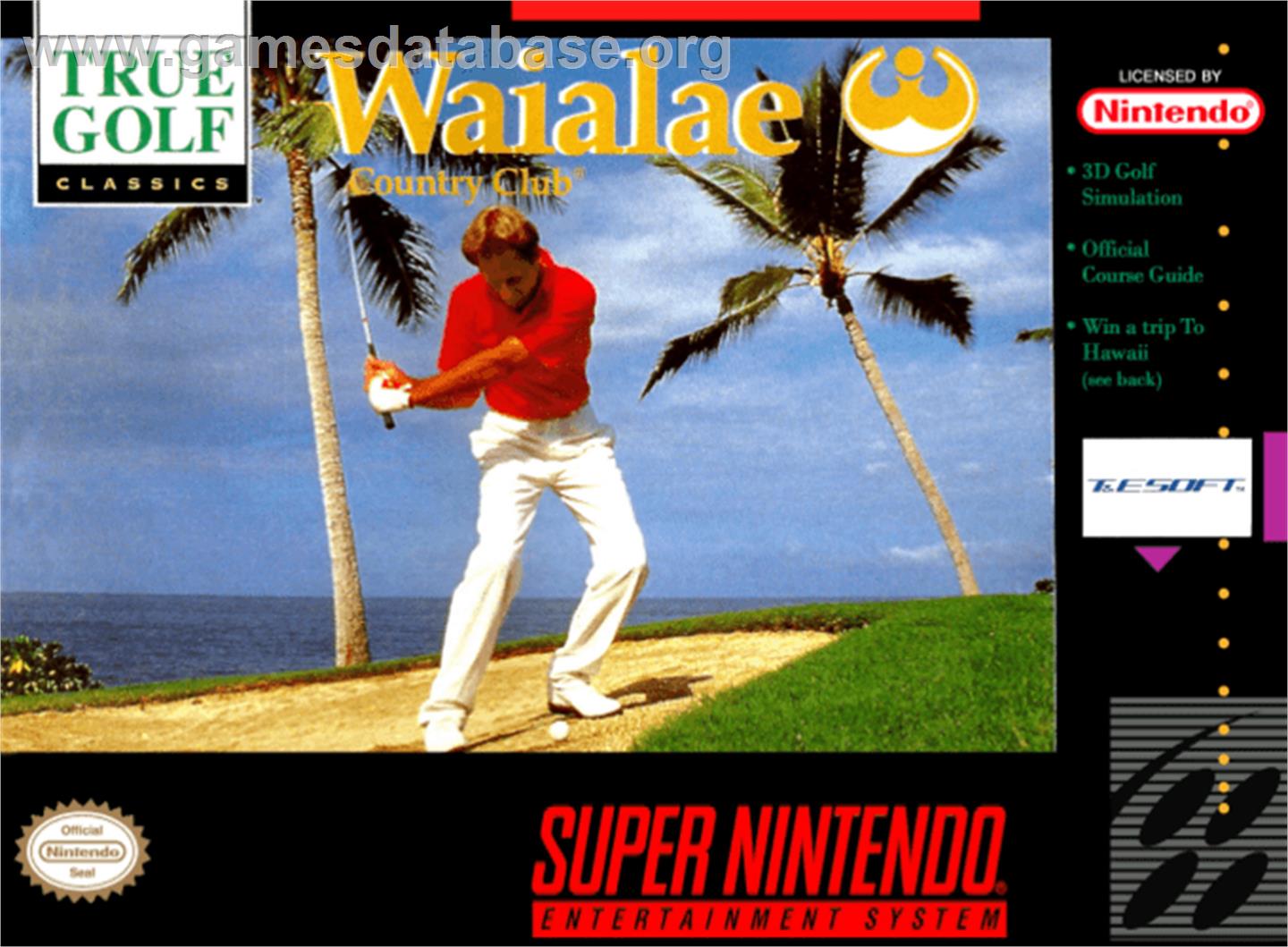 True Golf Classics: Waialae Country Club - Nintendo SNES - Artwork - Box
