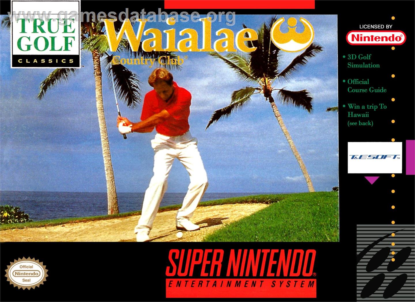 True Golf Classics - Waialae Country Club - Nintendo SNES - Artwork - Box